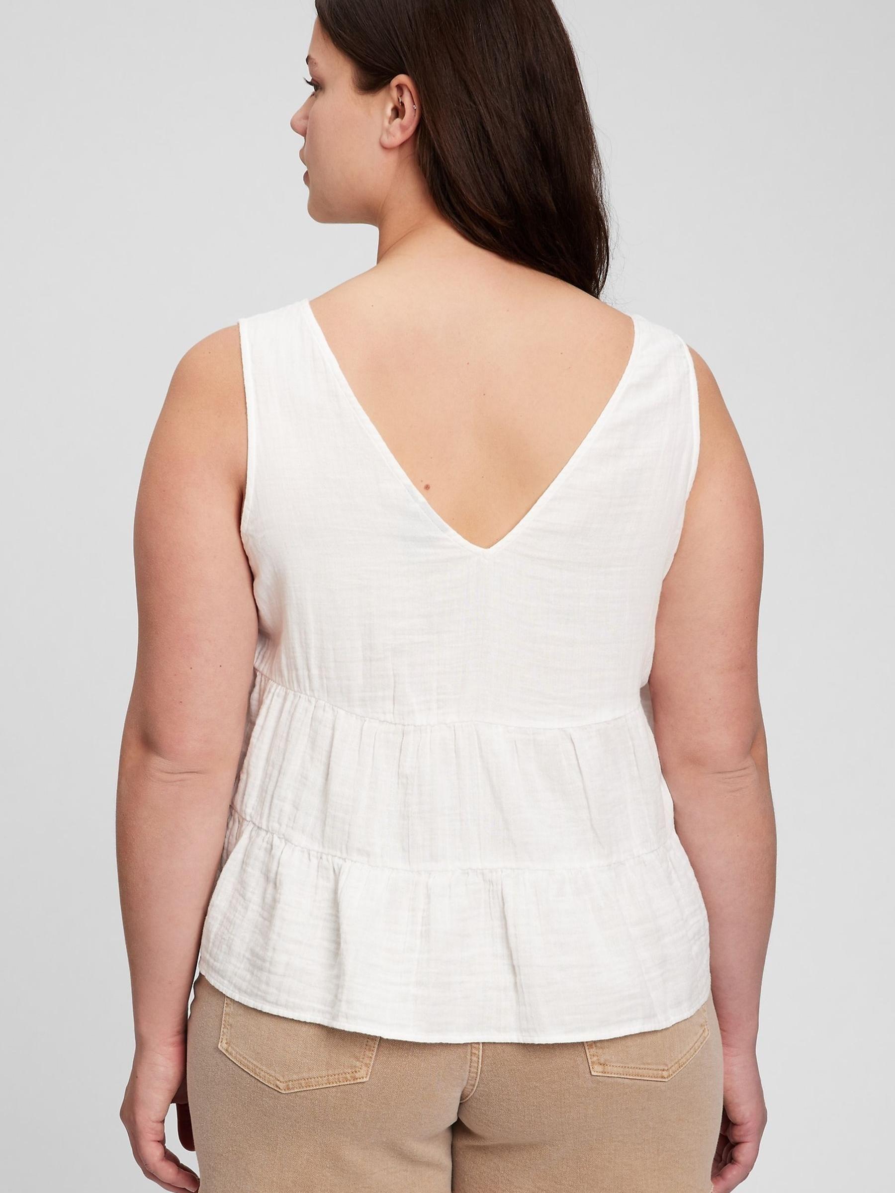 Crinkle Gauze Tiered Vest - Image 5 of 6