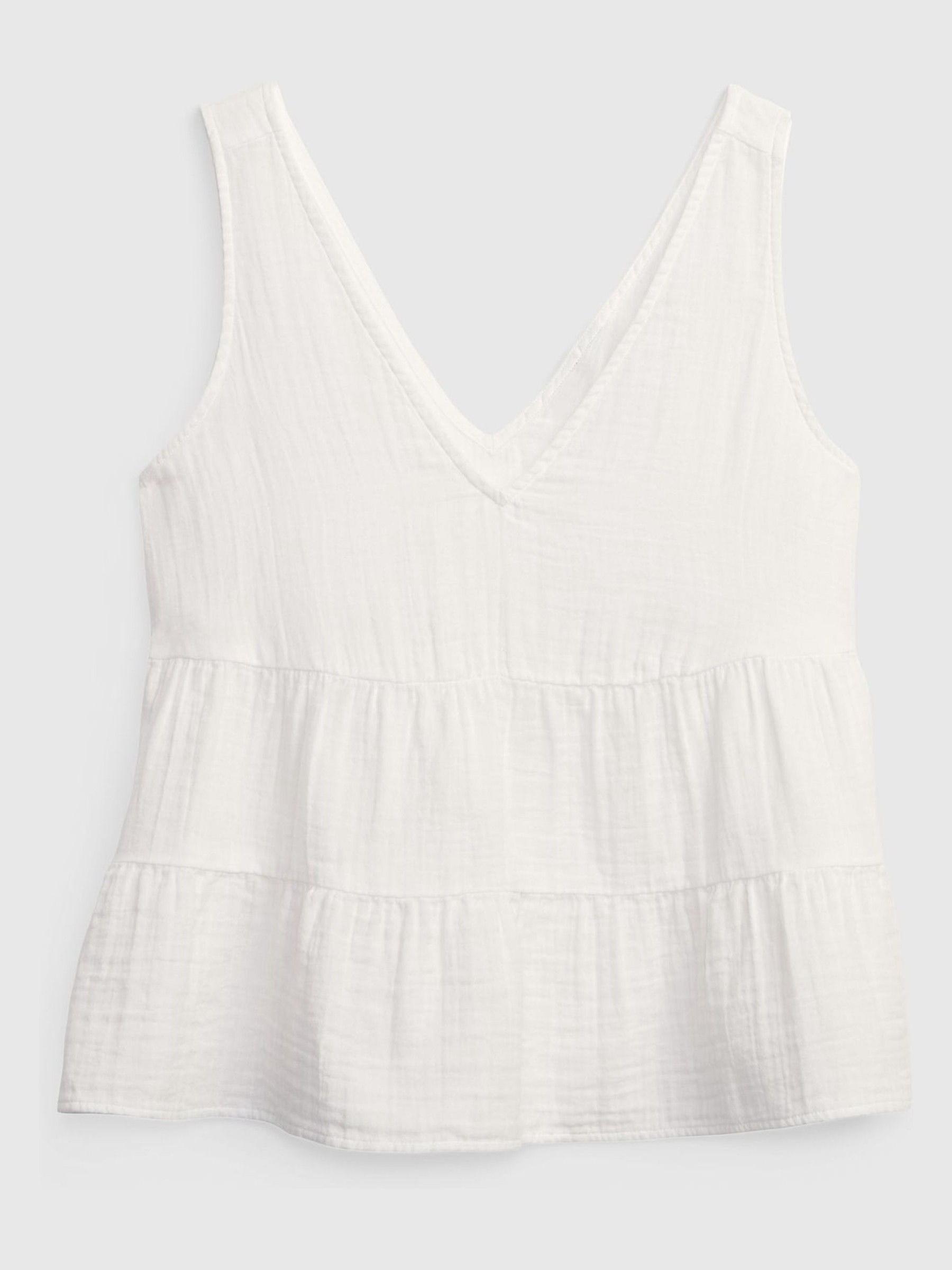 Crinkle Gauze Tiered Vest - Image 6 of 6
