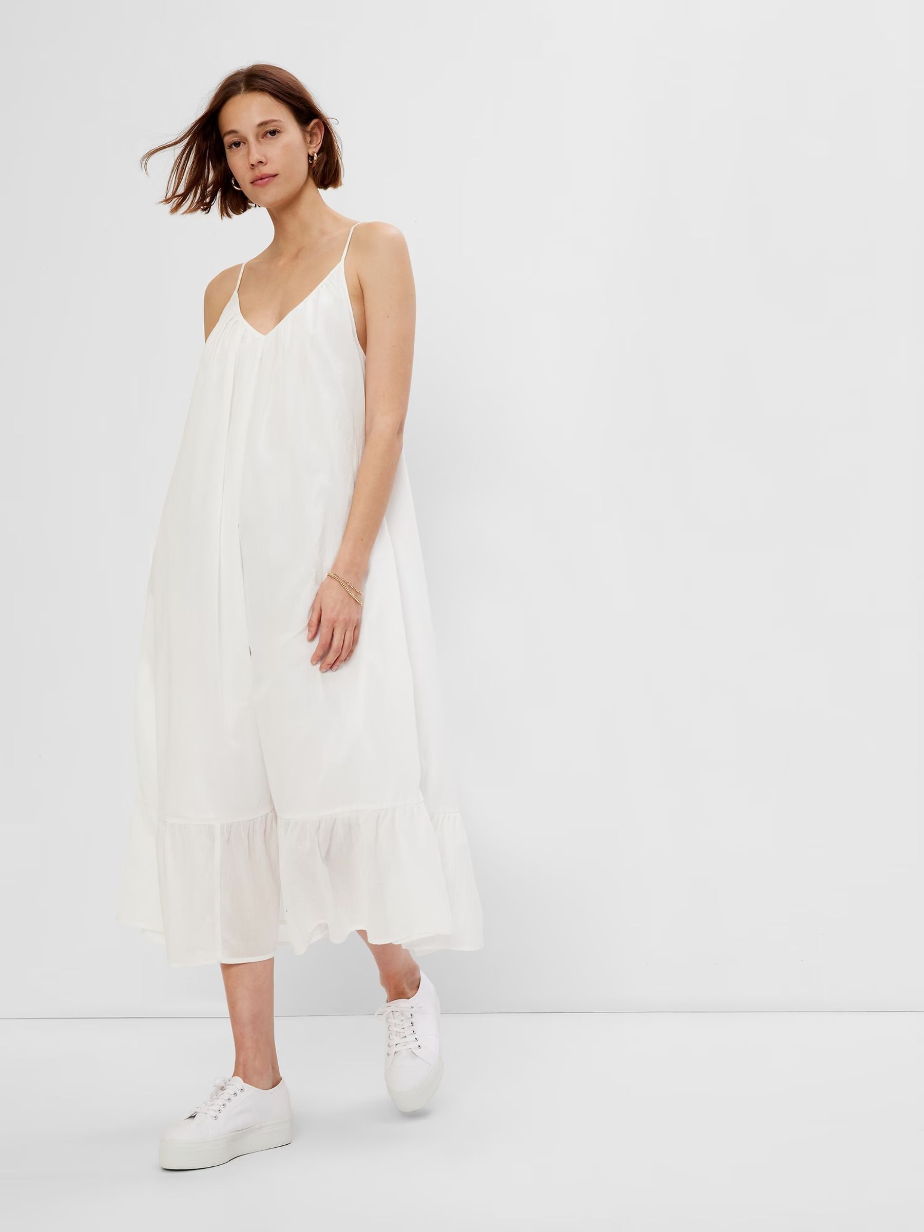 Strappy Ruffle Hem Maxi Dress - Image 1 of 6