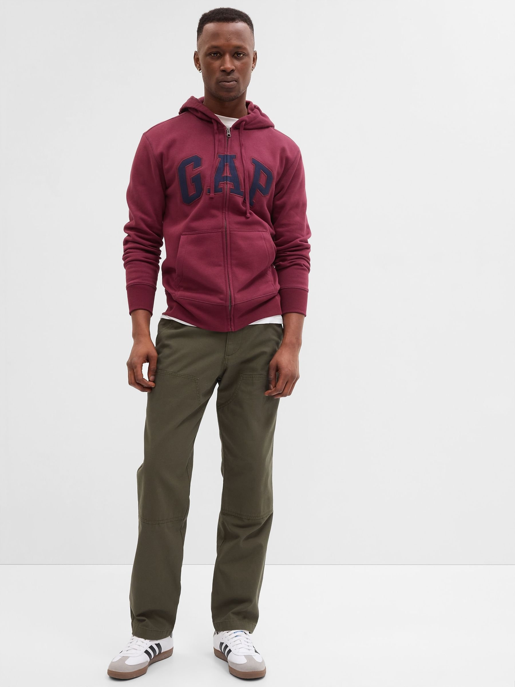 Burgundy Red Logo Zip Up Hoodie - Image 1 of 1