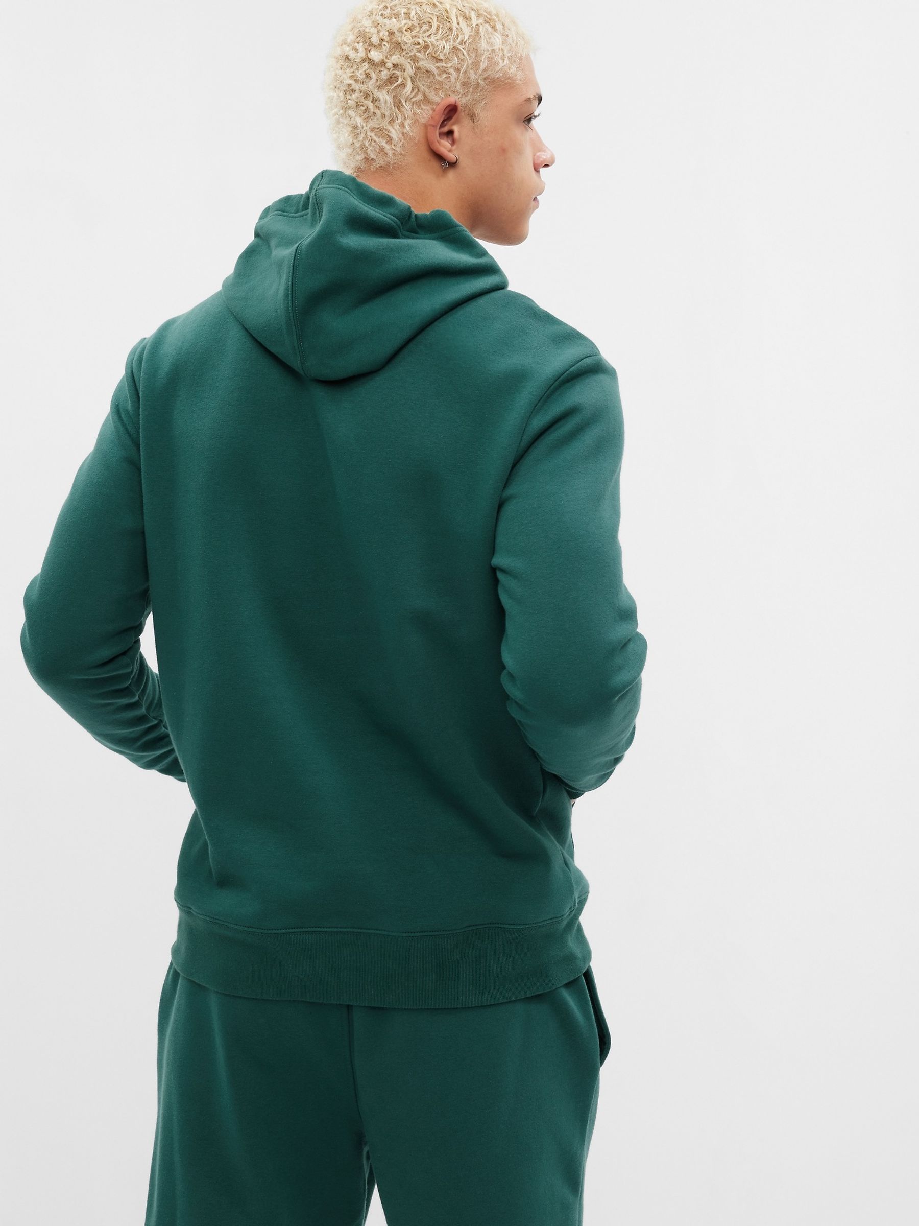 Green Logo Fleece Hoodie - Image 2 of 2