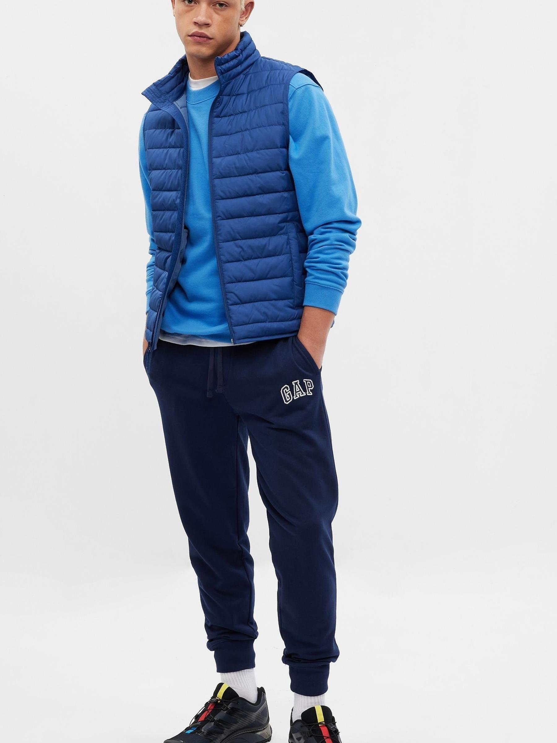 Navy Logo Slim Fit Cuffed Joggers - Image 1 of 1