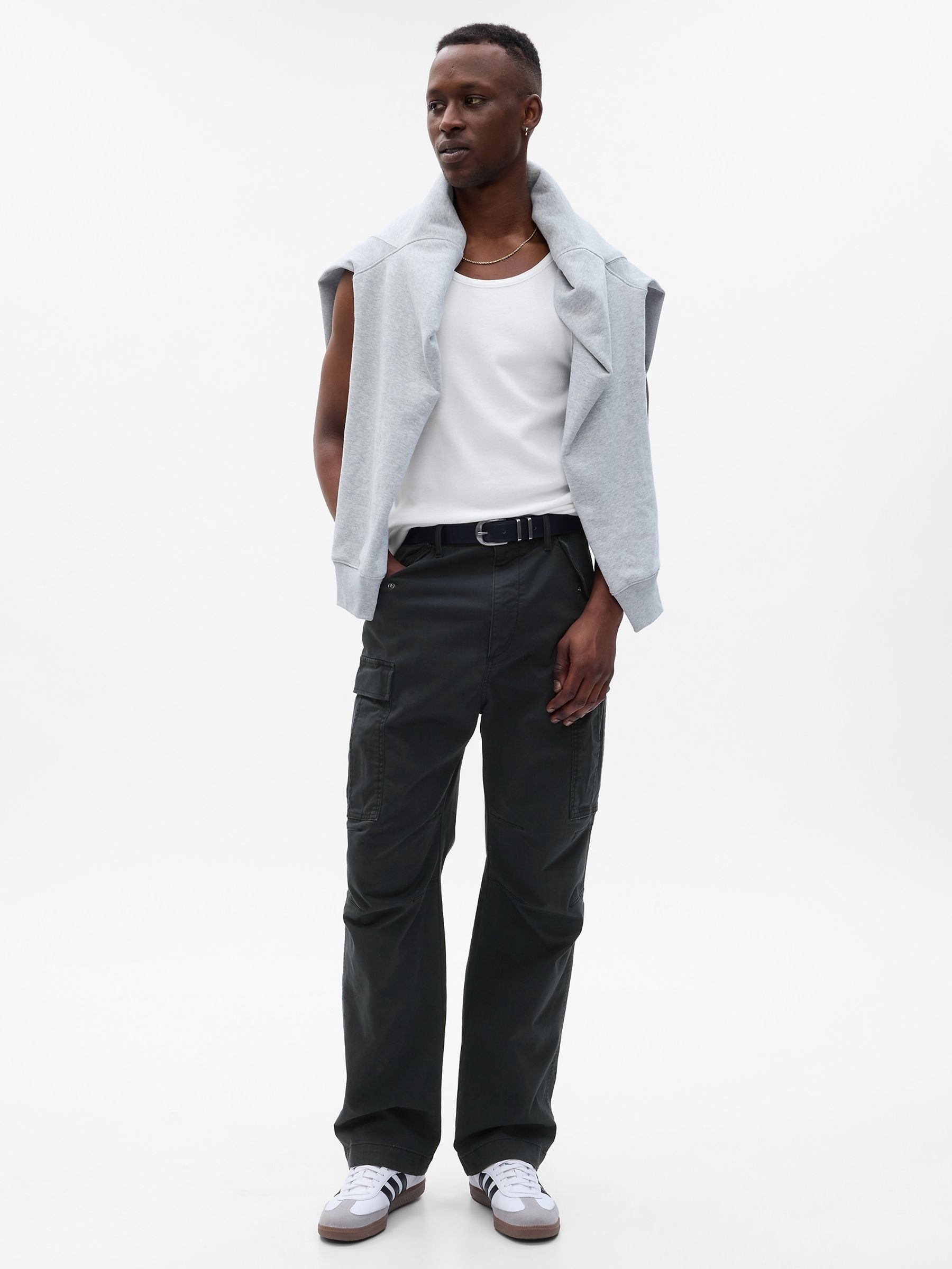 Black Relaxed Utility Cargo Trousers - Image 1 of 1