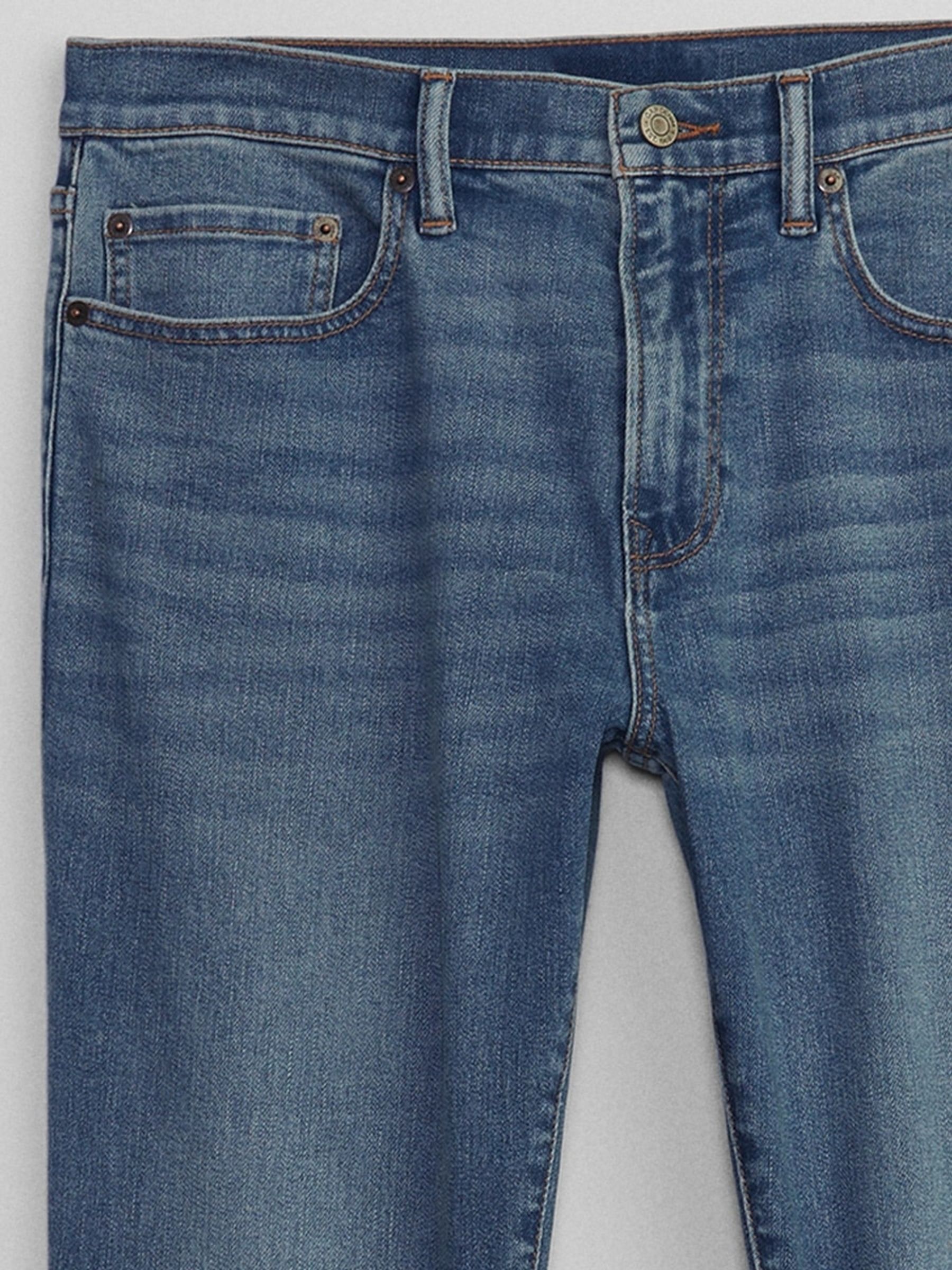 Mid Indigo Blue Slim Fit Comfort Stretch Soft Jeans - Image 7 of 7