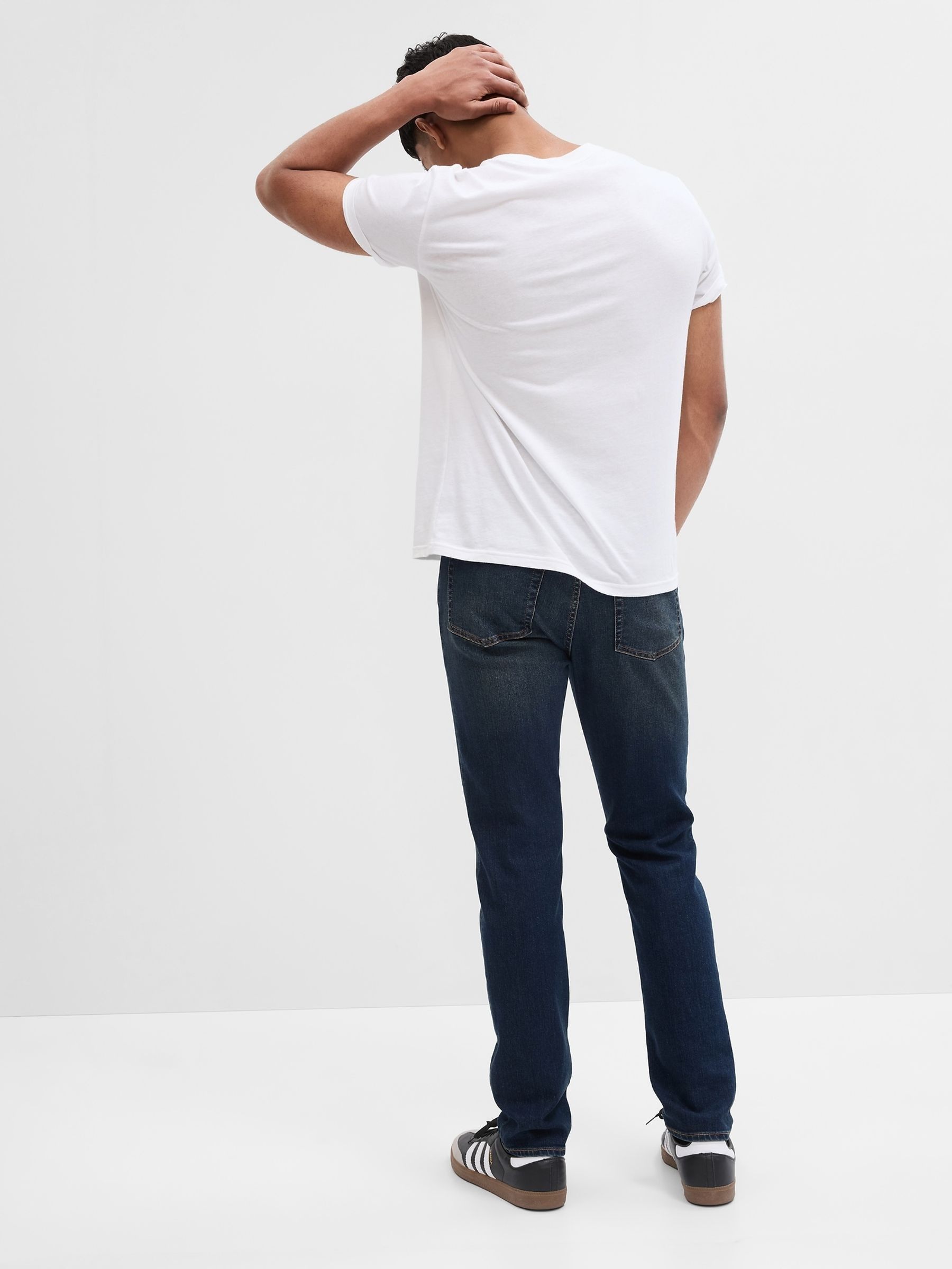 Dark Wash Blue Slim Fit Comfort Stretch Soft Jeans - Image 2 of 9