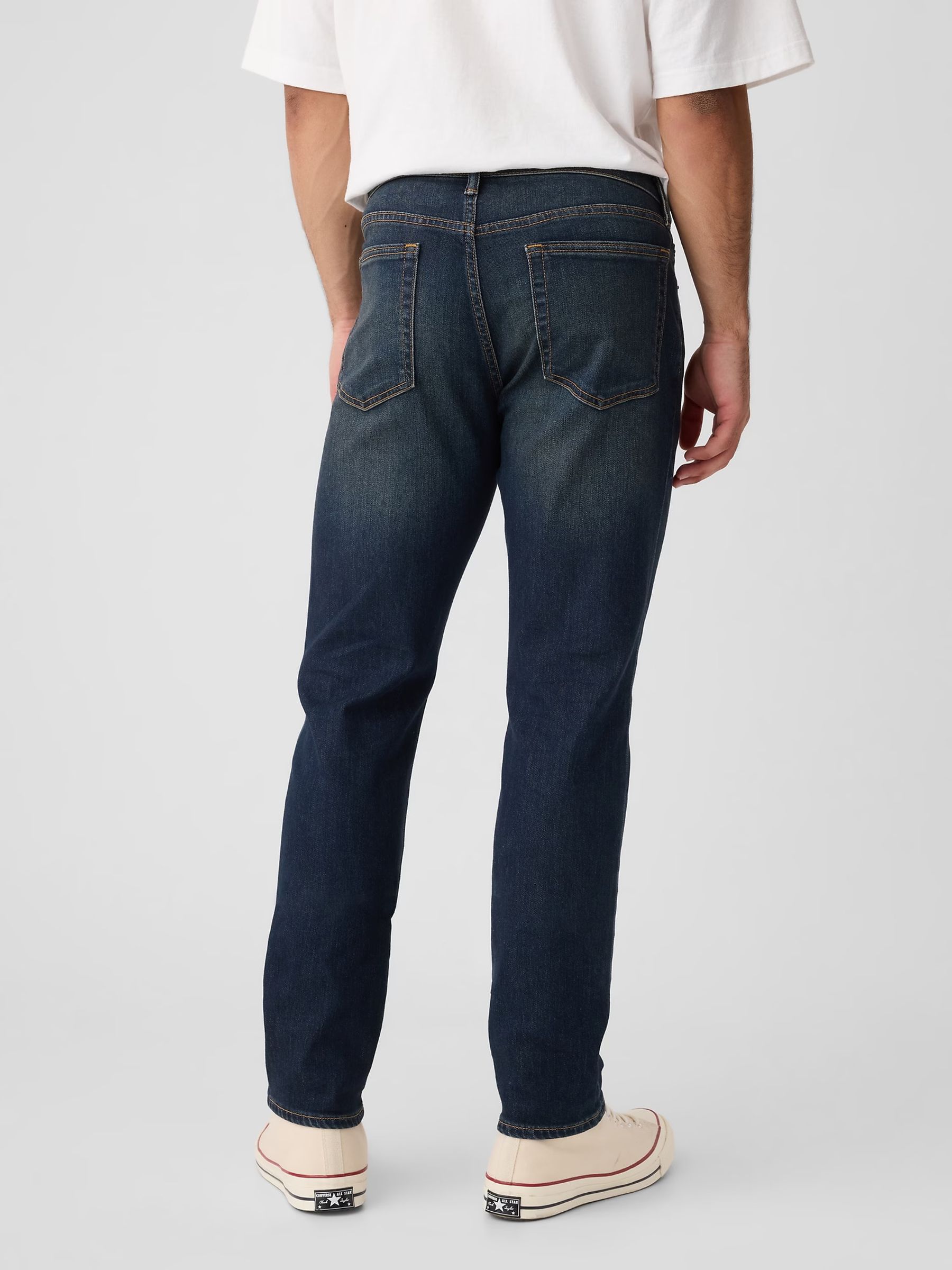Dark Wash Blue Slim Fit Comfort Stretch Soft Jeans - Image 4 of 9
