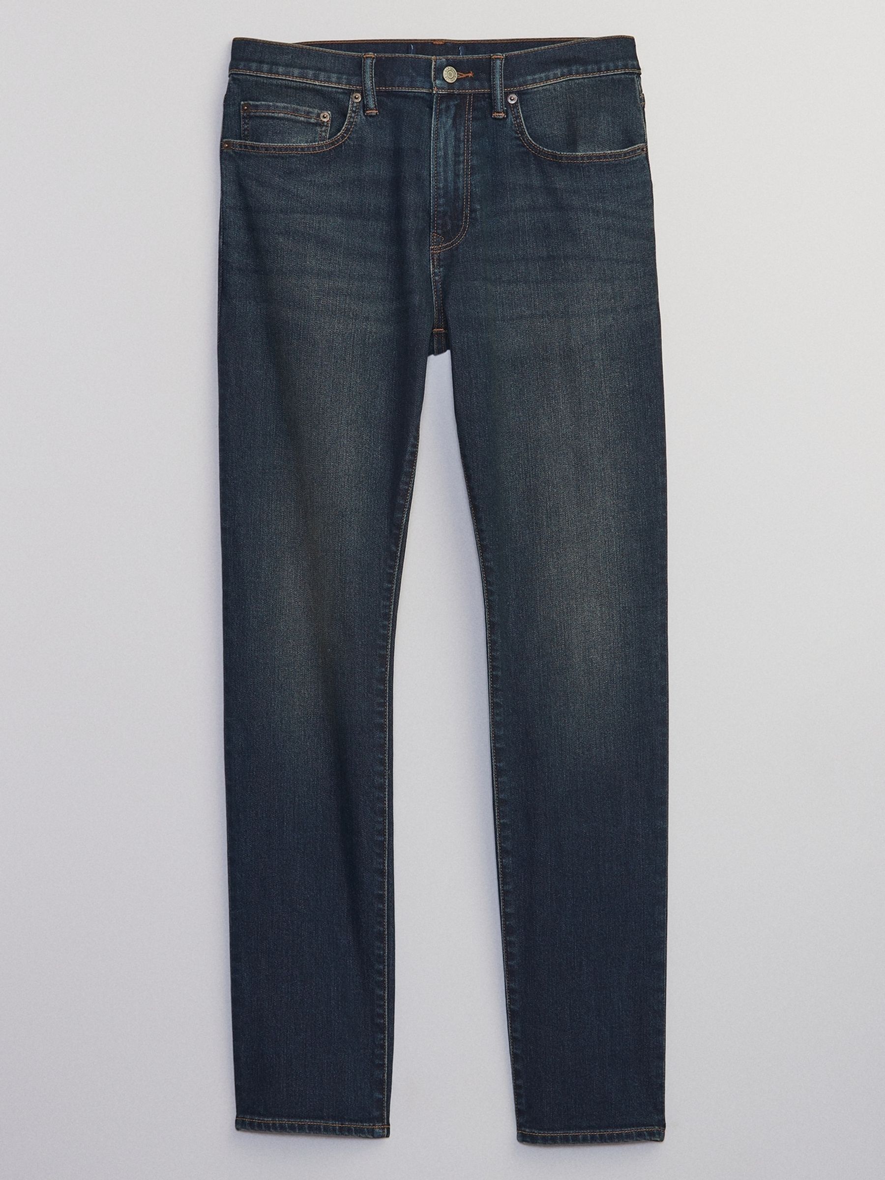 Dark Wash Blue Slim Fit Comfort Stretch Soft Jeans - Image 7 of 9