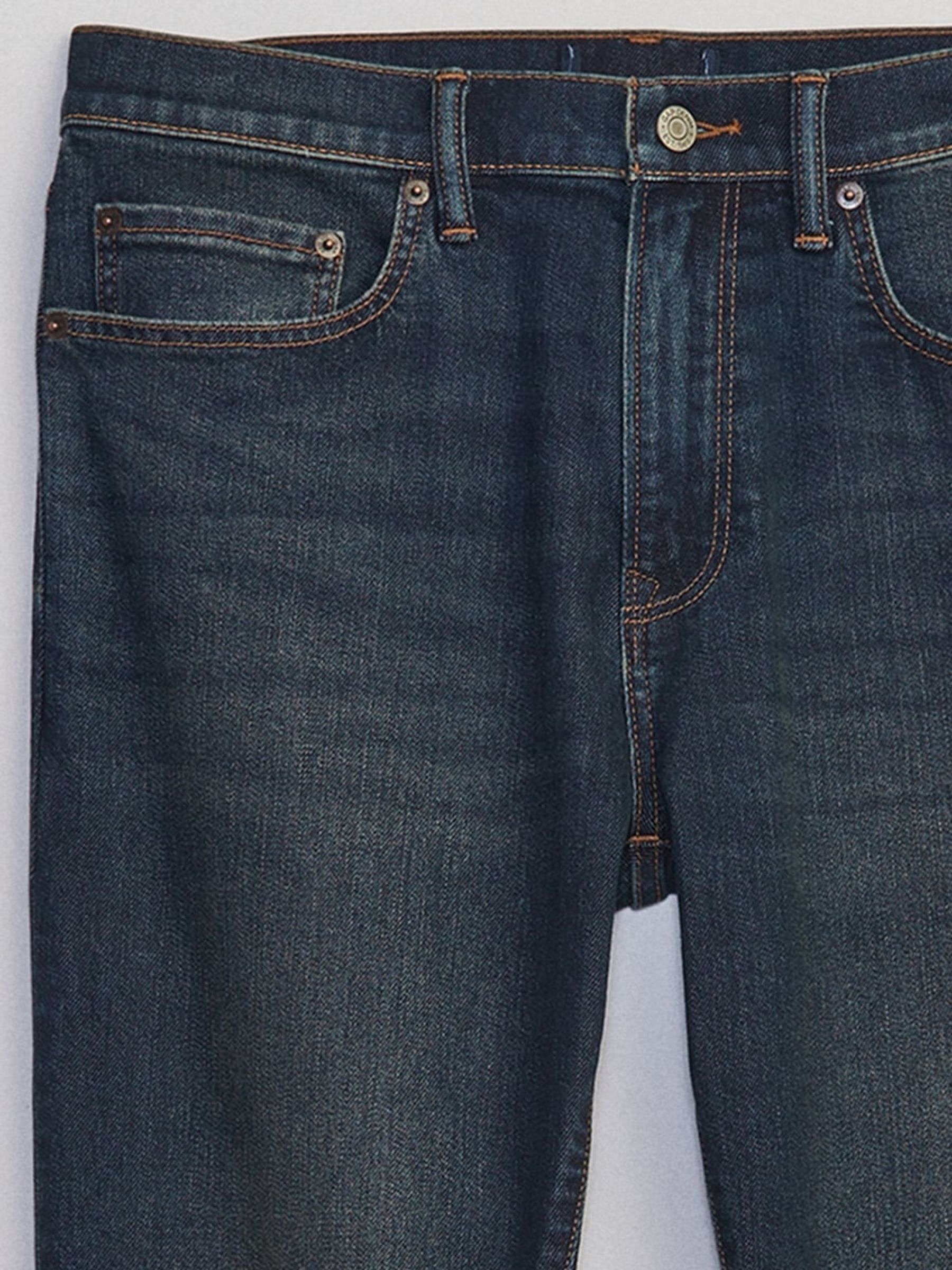 Dark Wash Blue Slim Fit Comfort Stretch Soft Jeans - Image 9 of 9
