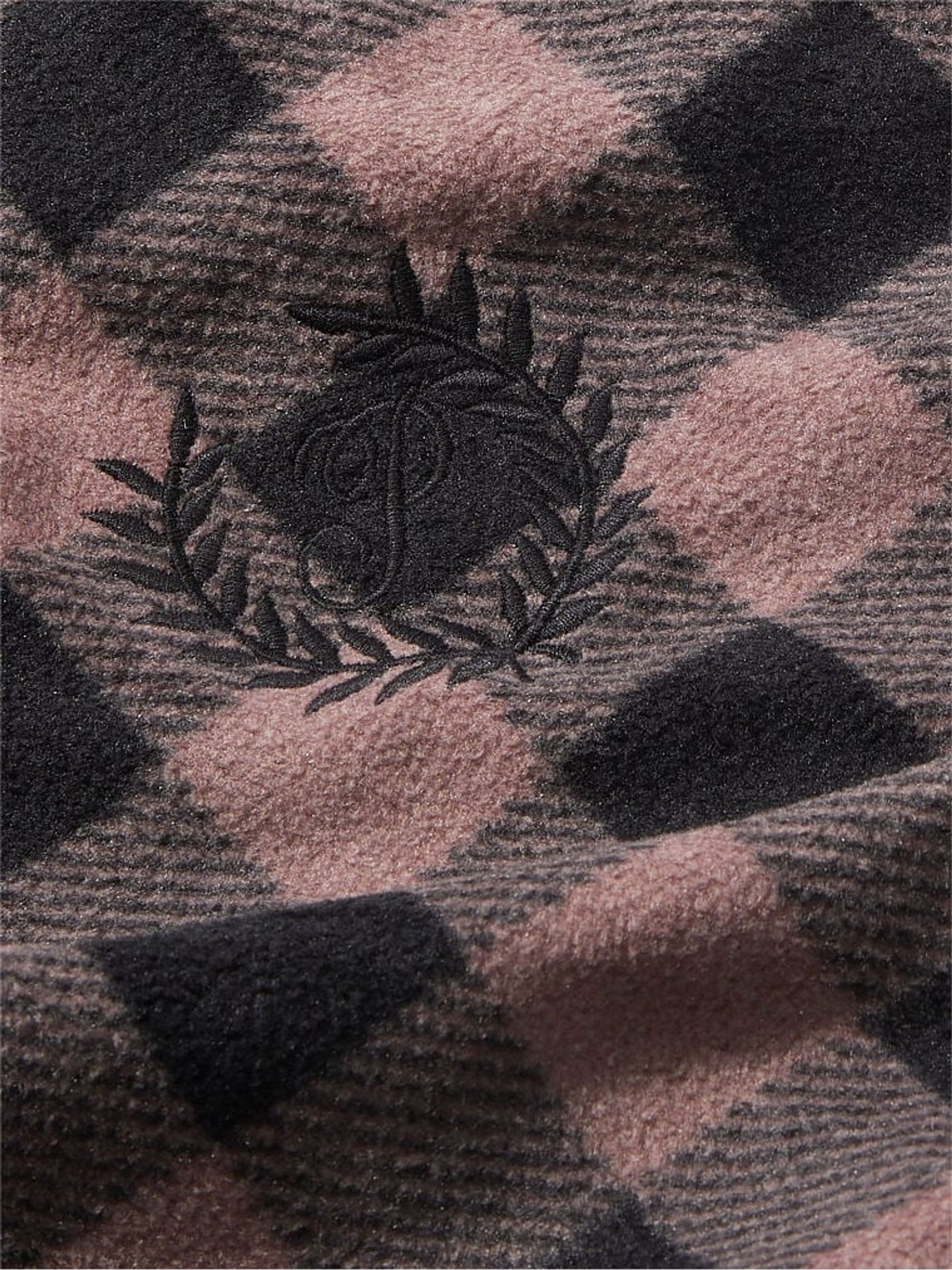 Iced Coffee Brown Tartan Polar Fleece Short Set - Image 4 of 4