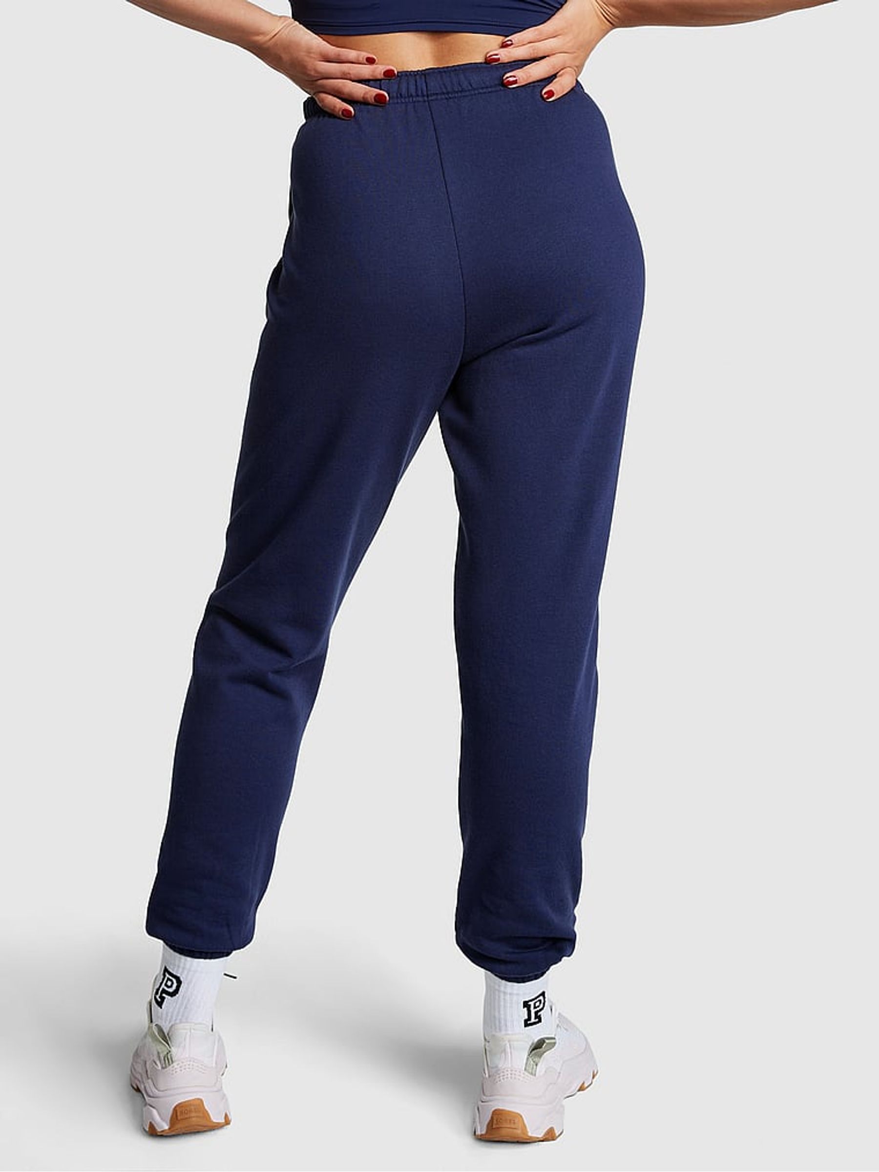 Midnight Navy Blue Fleece Cuffed Jogger - Image 2 of 4