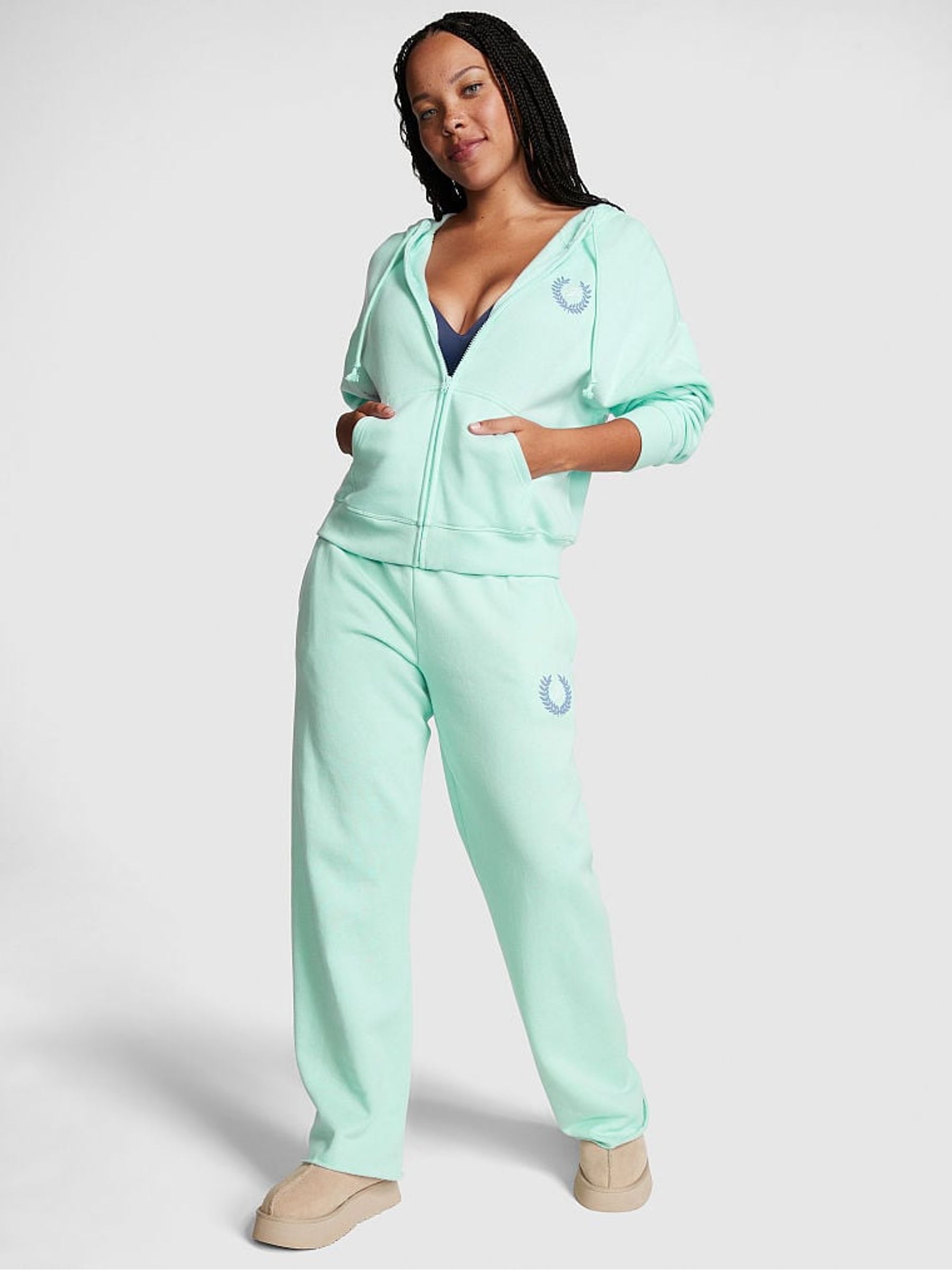 Opal Blue Wide Leg Jogger - Image 3 of 4