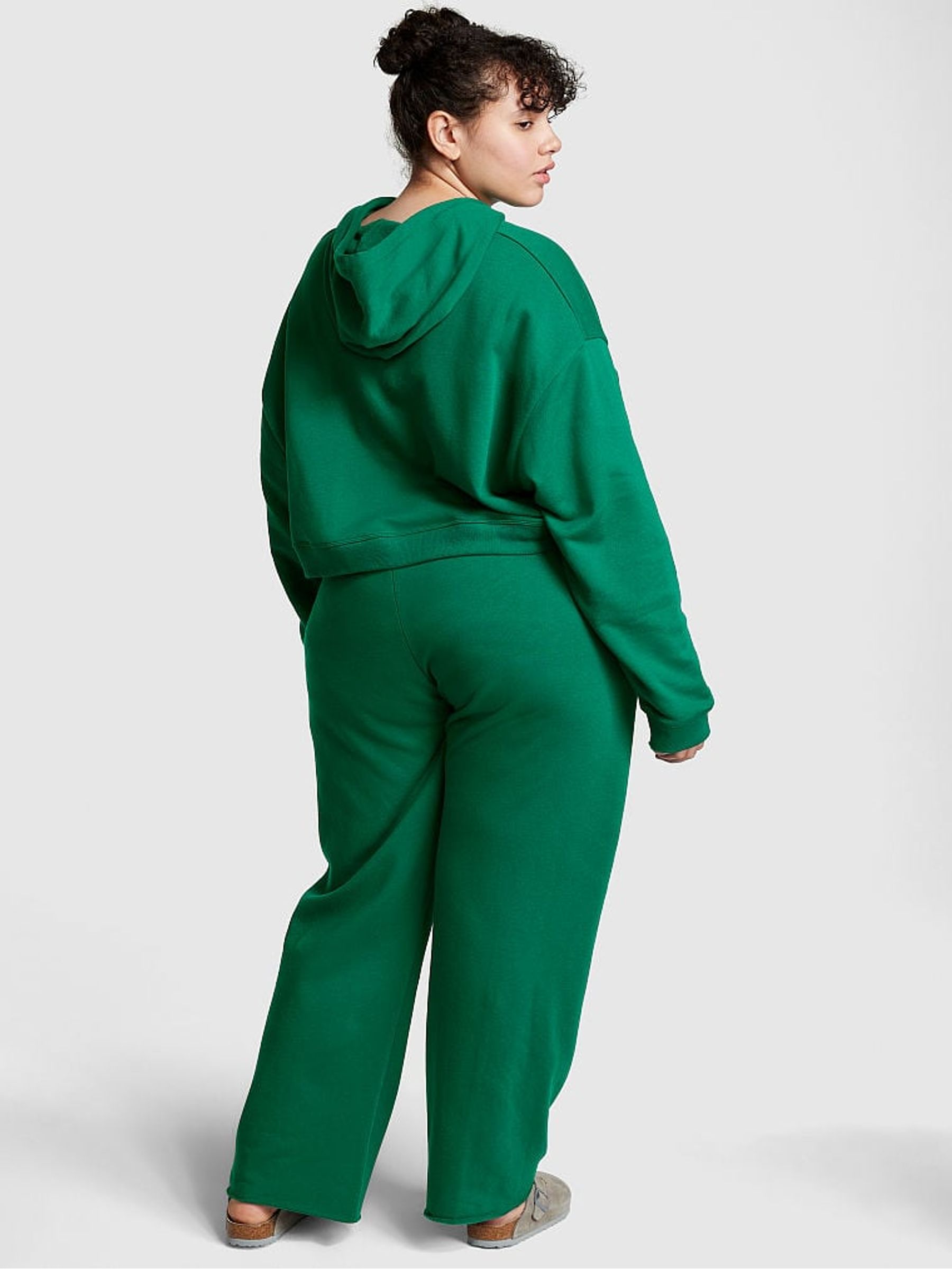 Garnet Green Fleece Wide Leg Jogger - Image 2 of 3