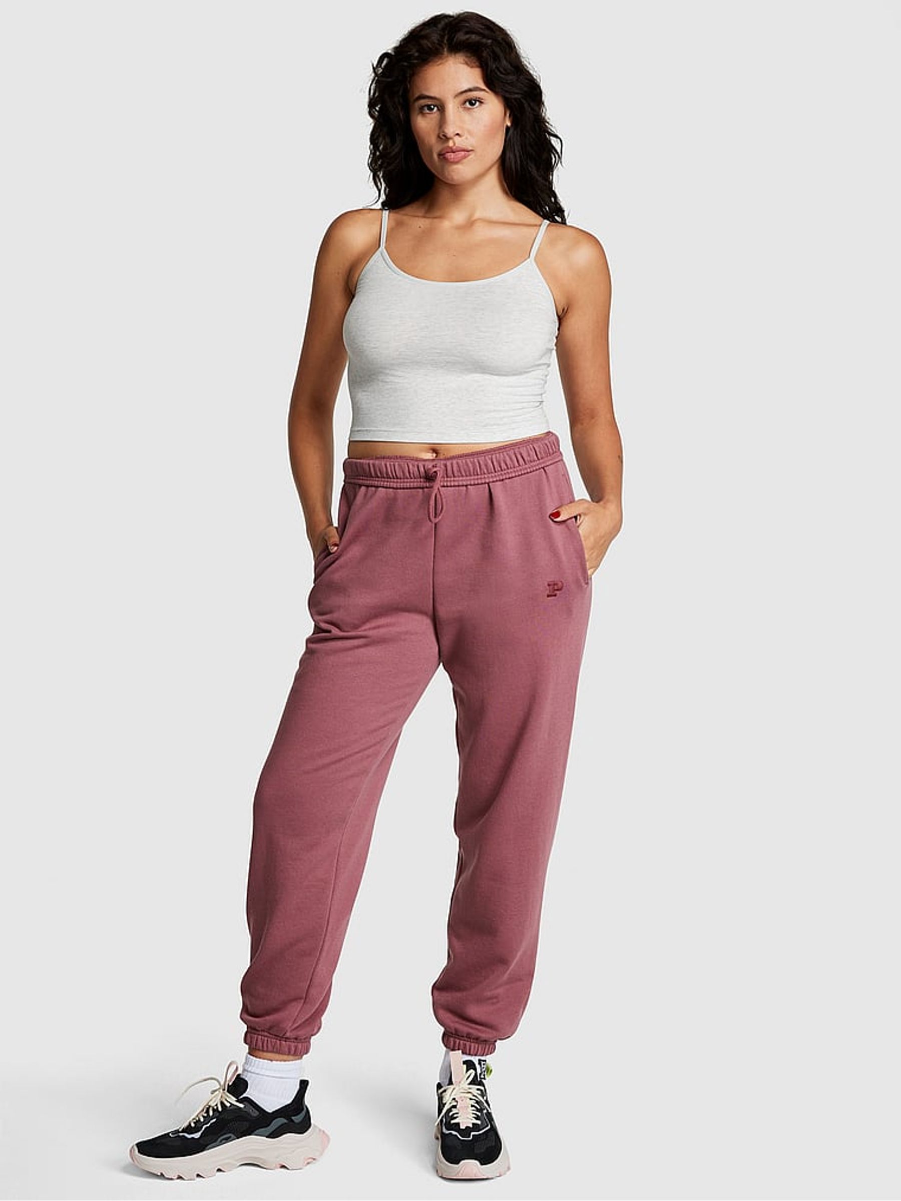Morning Rose Pink Fleece Cuffed Jogger - Image 1 of 3
