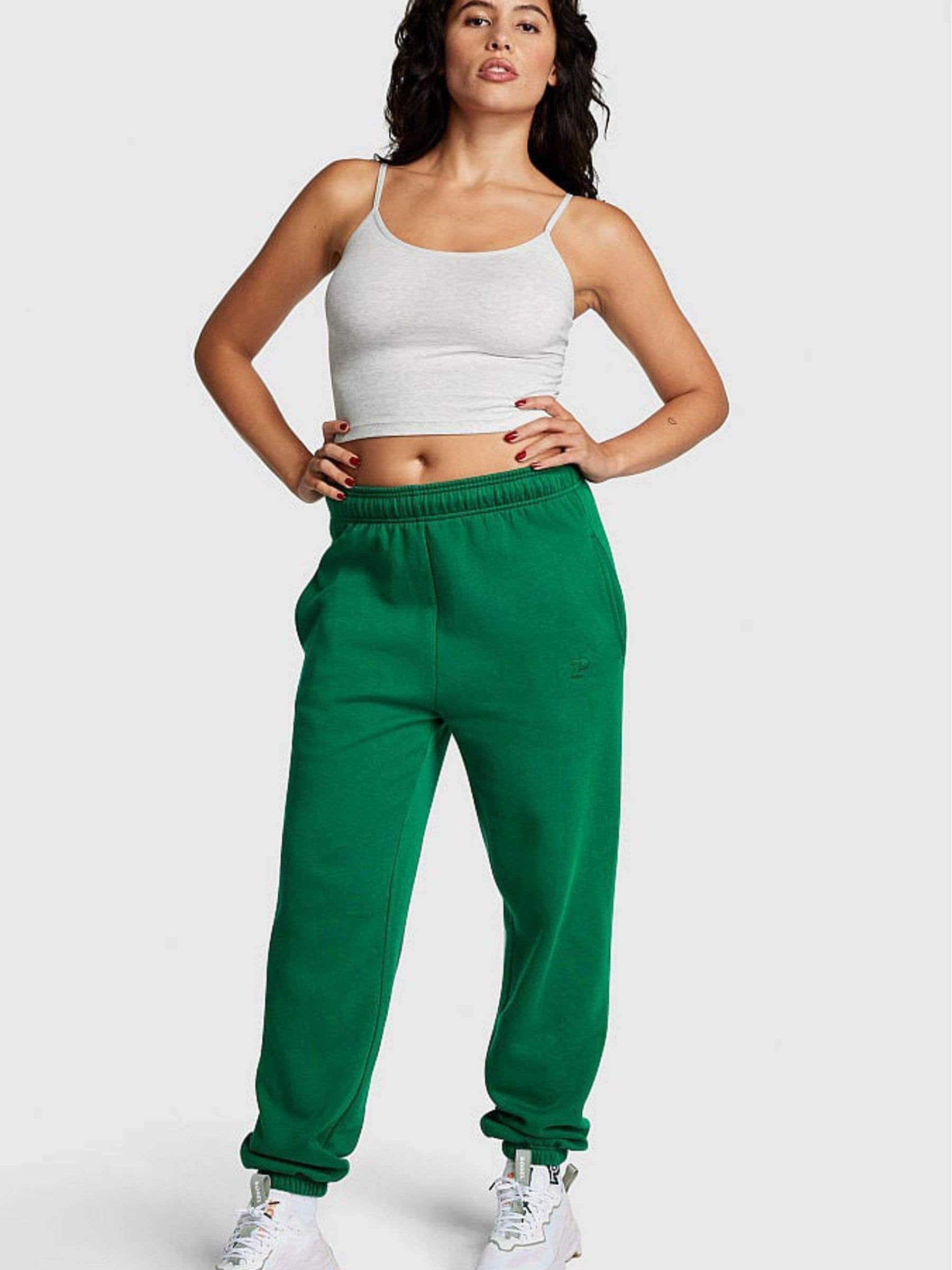 Garnet Green Fleece Cuffed Jogger - Image 1 of 3