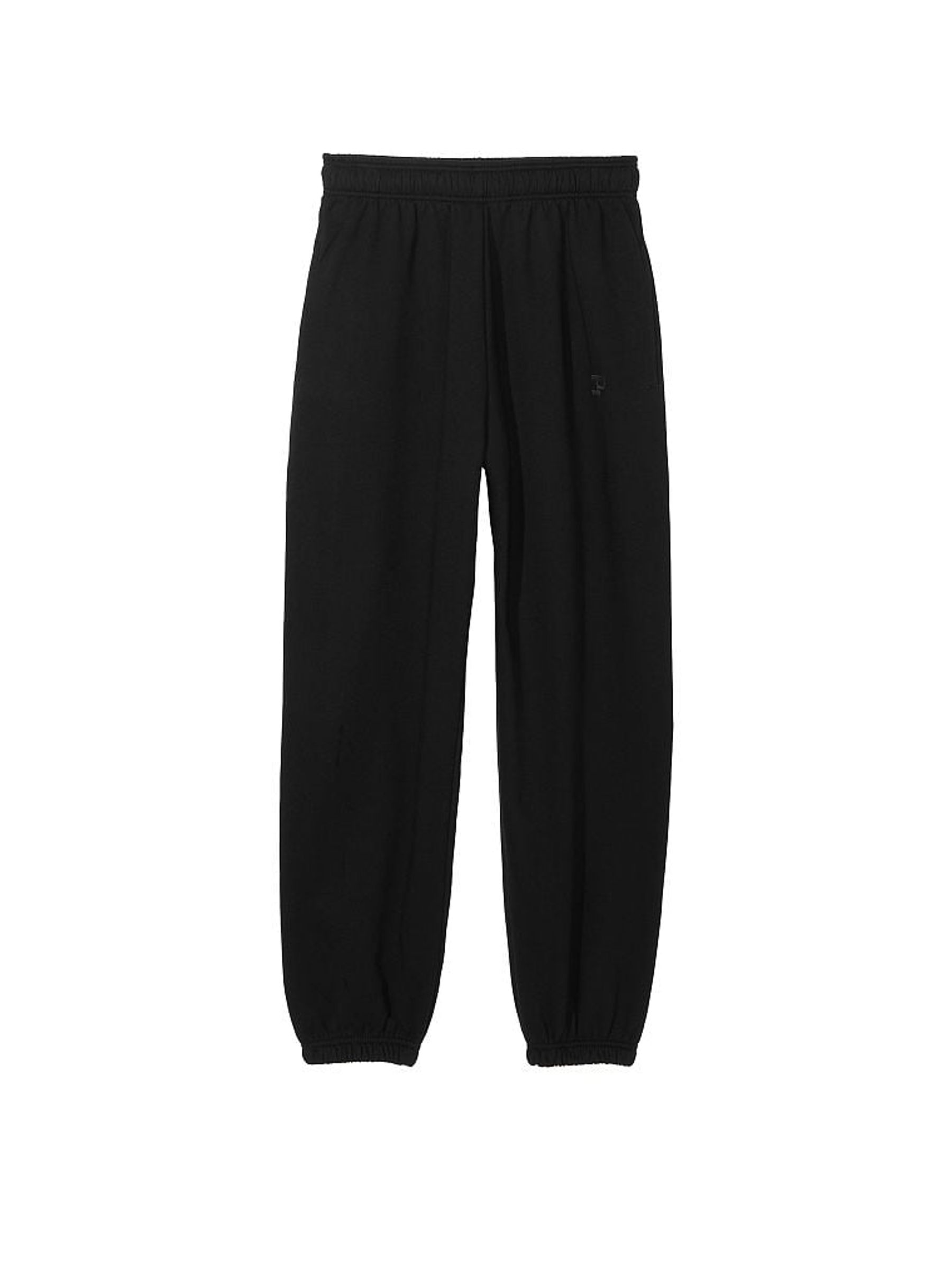 Pure Black Fleece Cuffed Jogger - Image 3 of 3