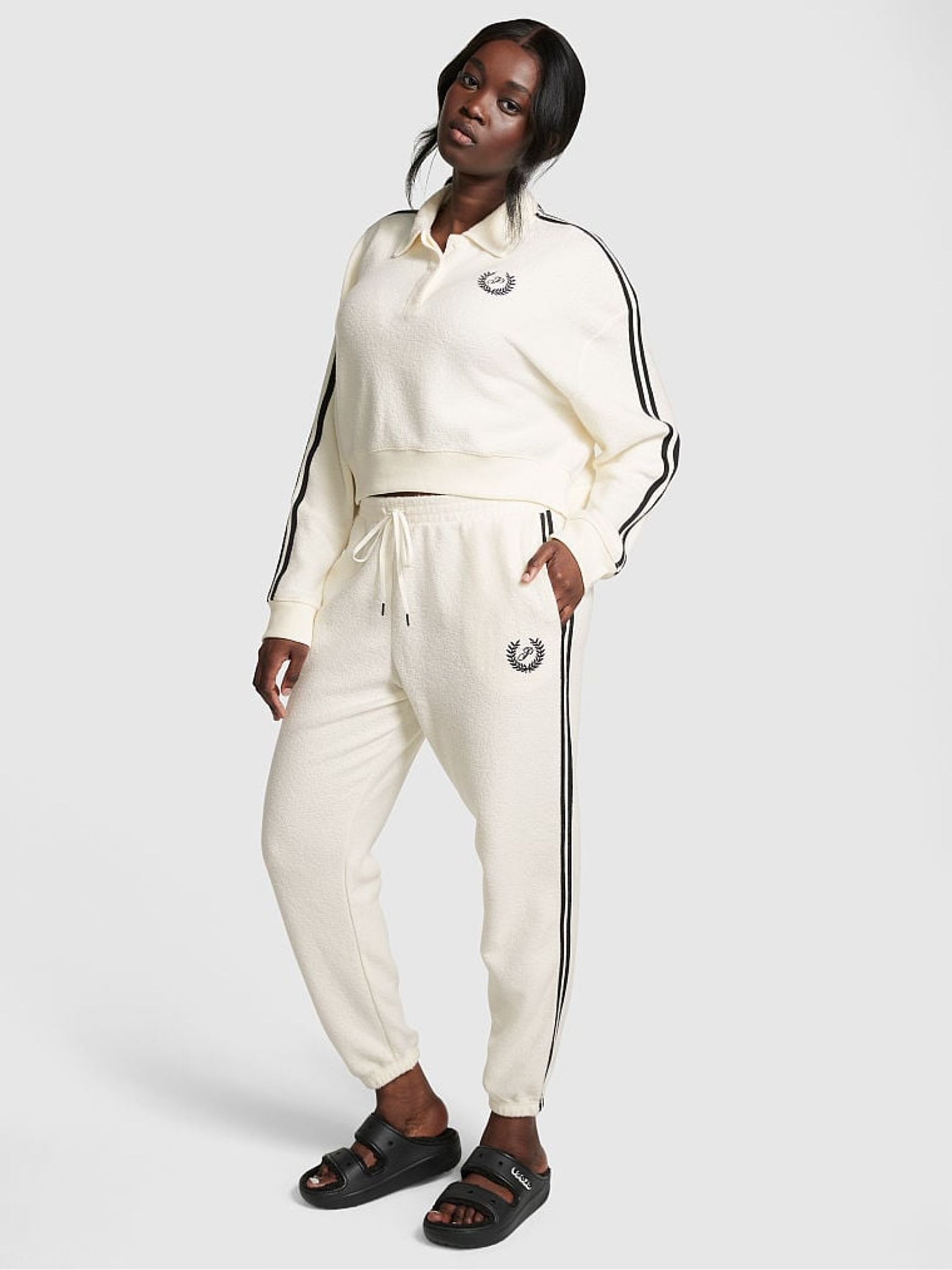 Creamer Beige Reverse Fleece Jogger - Image 1 of 4