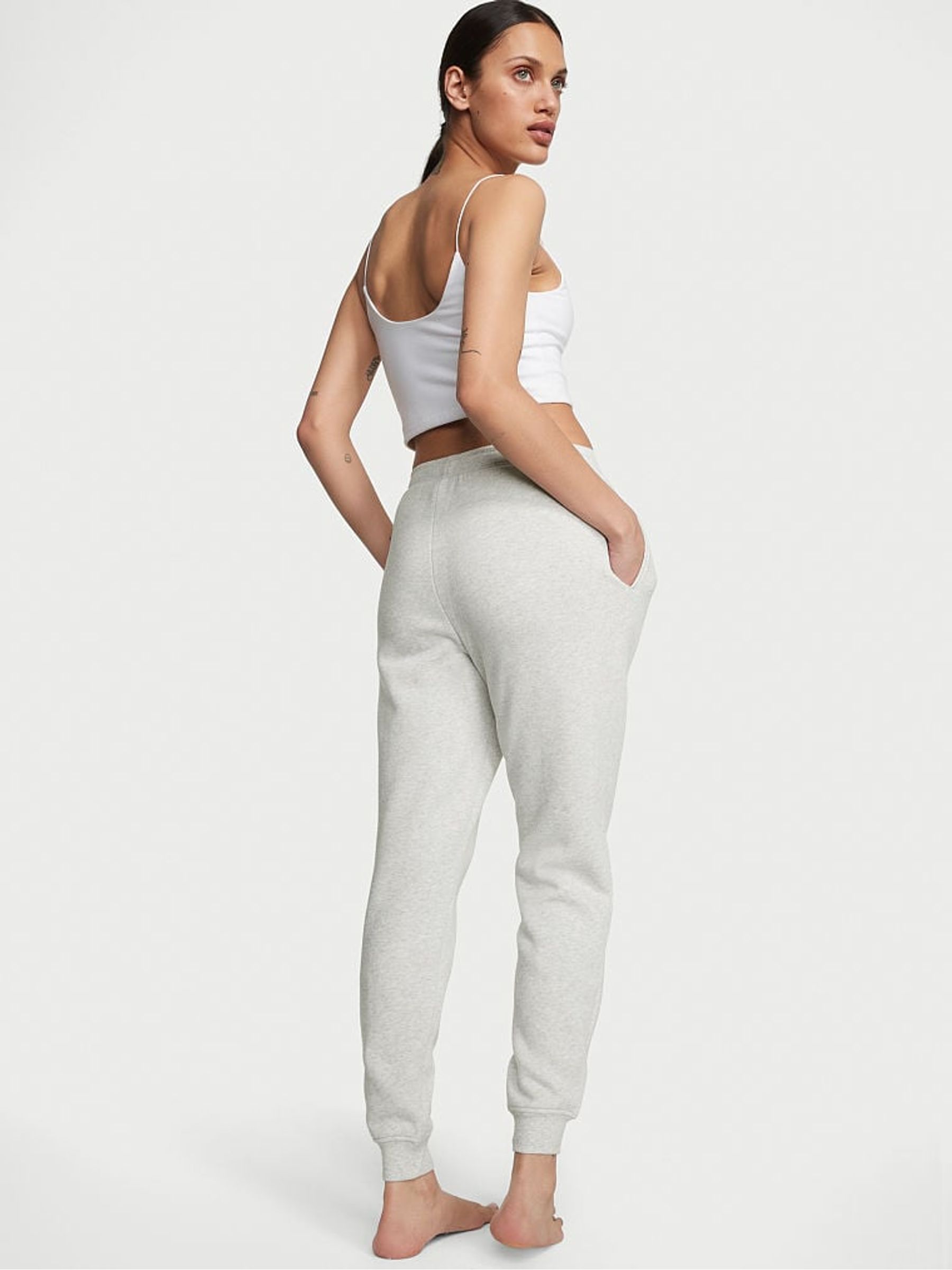 Snow Heather Grey Graphic Joggers - Image 2 of 3