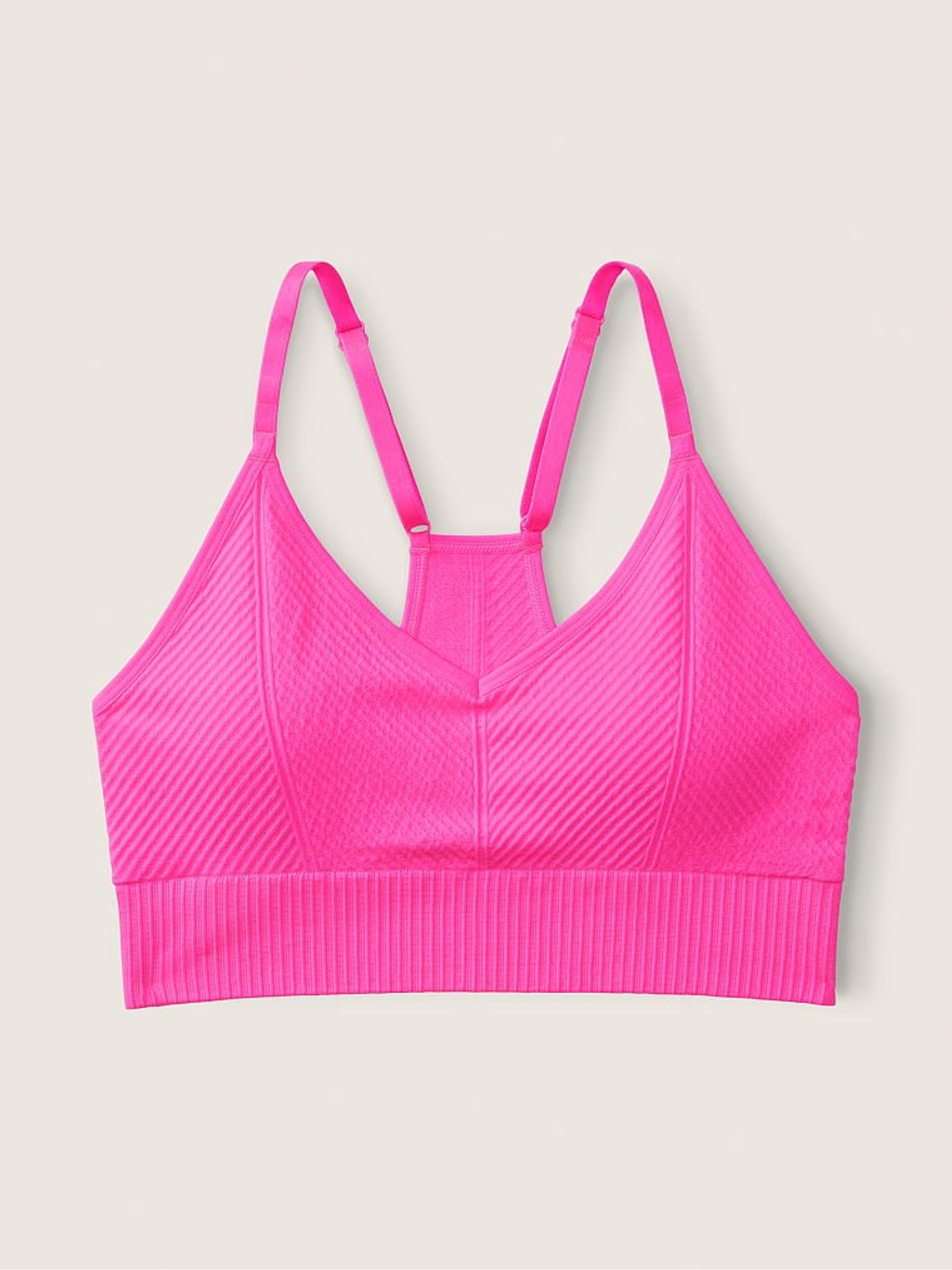 Atomic Pink Seamless Lightly Lined Low Impact Sports Bra - Image 4 of 4