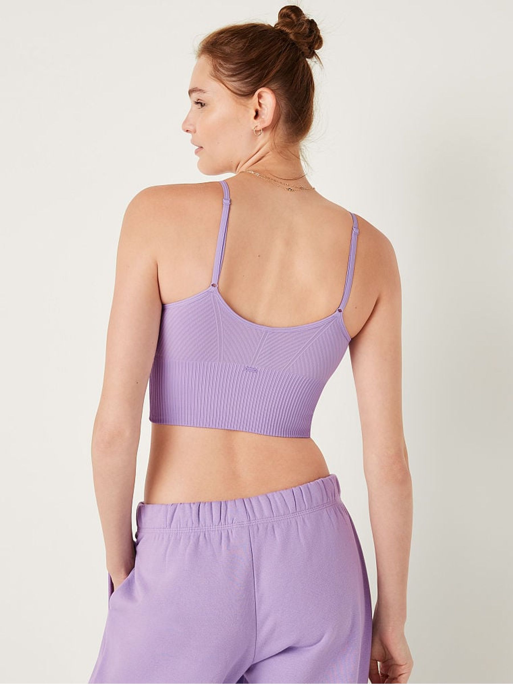 Lavender Love Purple Seamless Lightly Lined Low Impact Sports Bra - Image 2 of 4