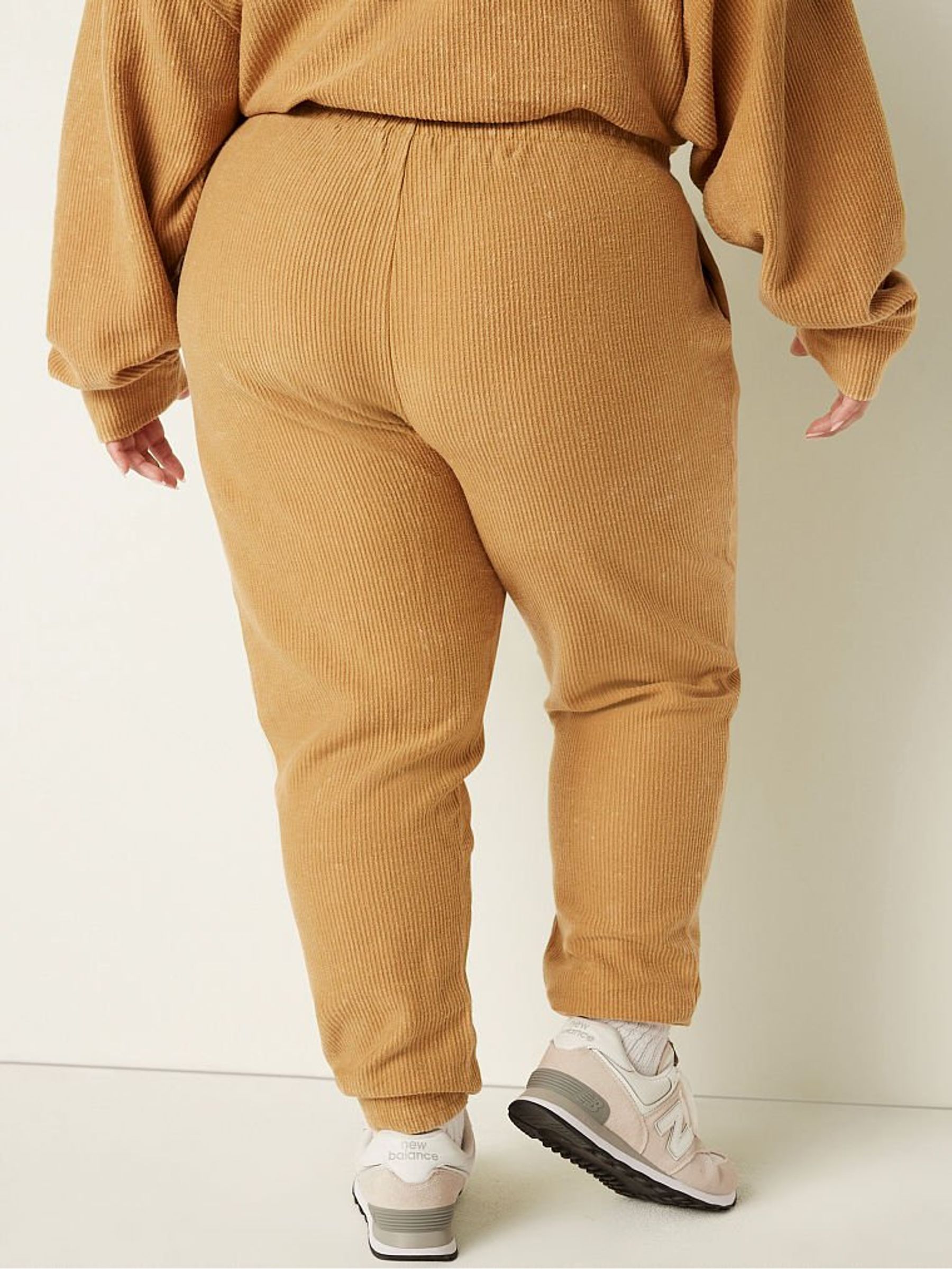 Blue Heavyweight Rib High Waist Jogger - Image 2 of 5 Blue Heavyweight Rib High Waist Jogger - Image 2 of 5