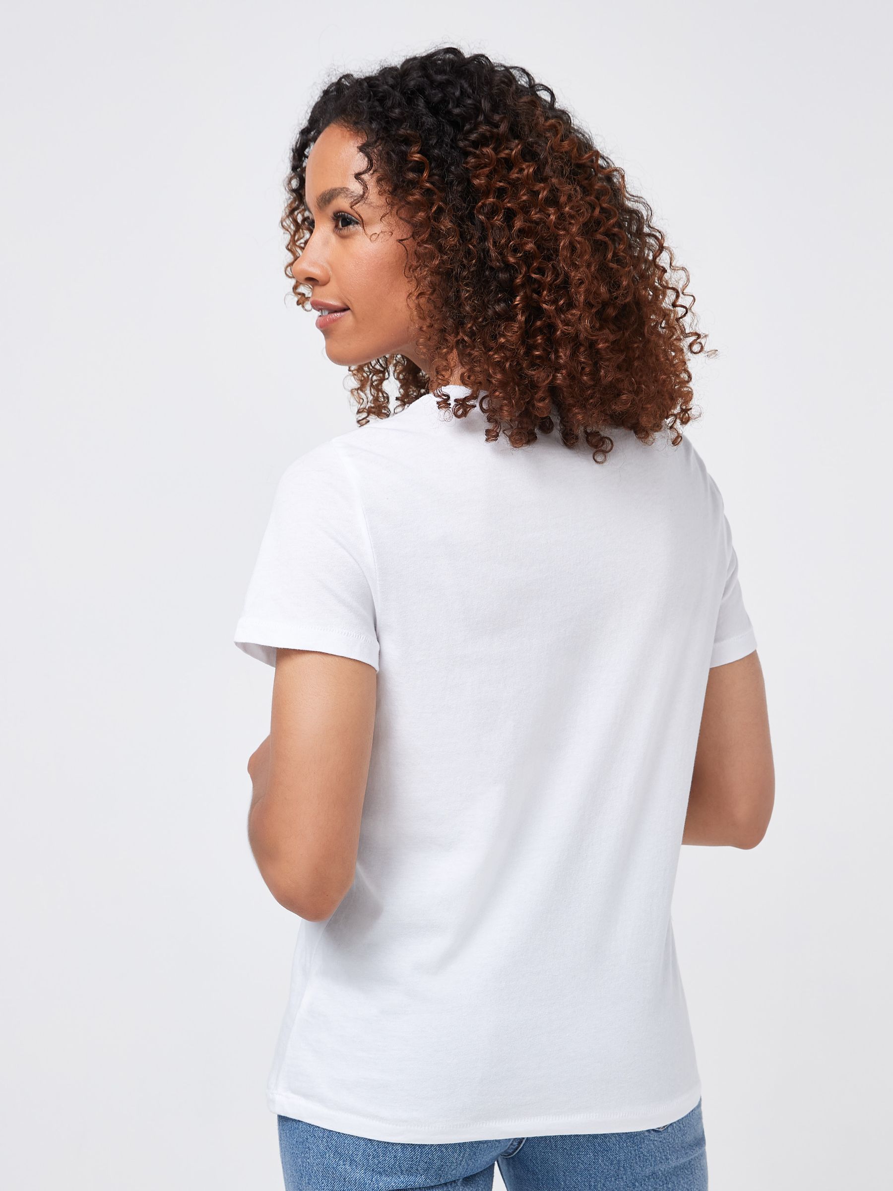 White Vintage Crew Neck Short Sleeve T-Shirt - Image 2 of 4