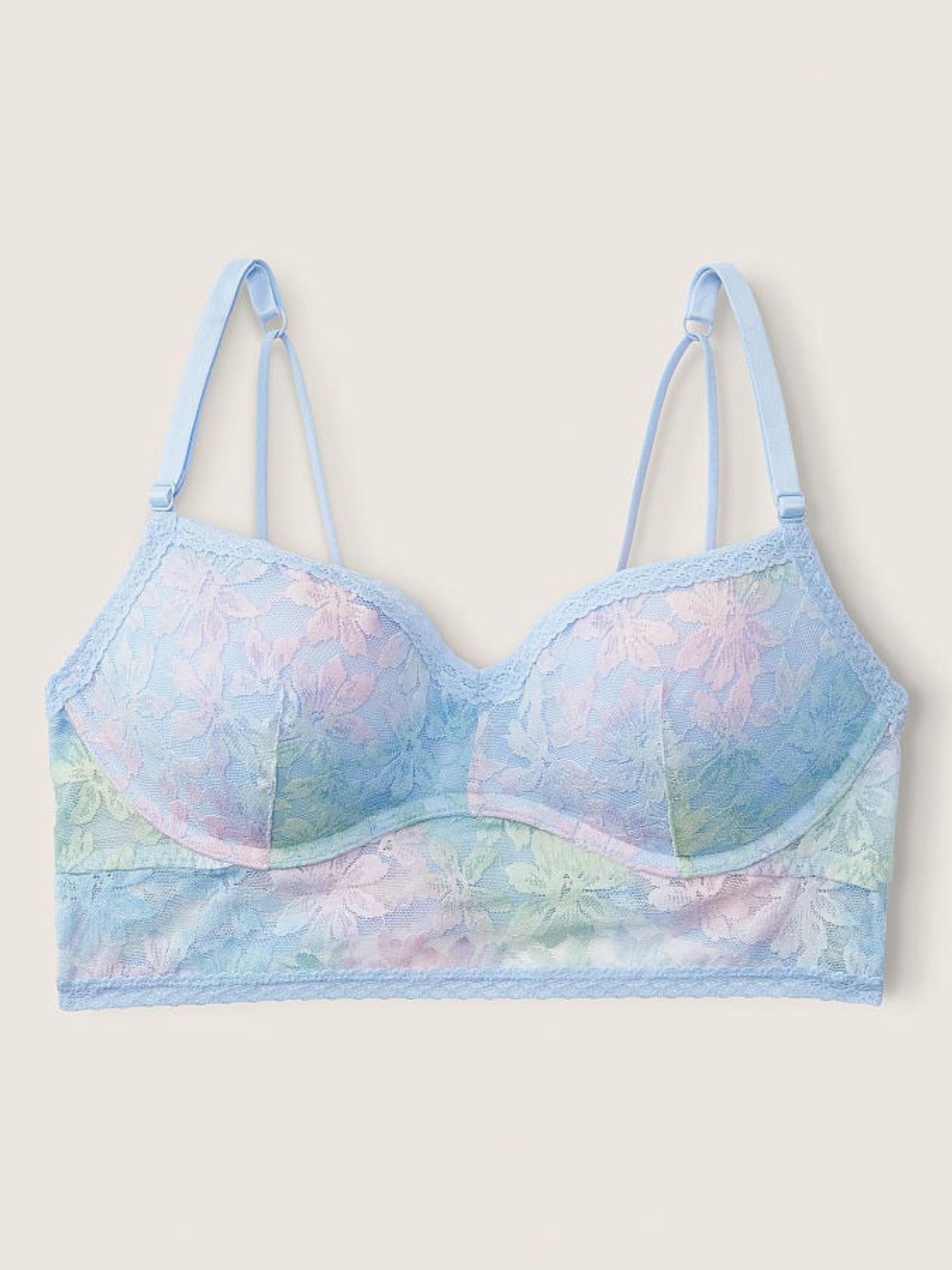 Arctic Ice Blur Blue Lace Wired Push Up Bralette - Image 1 of 2