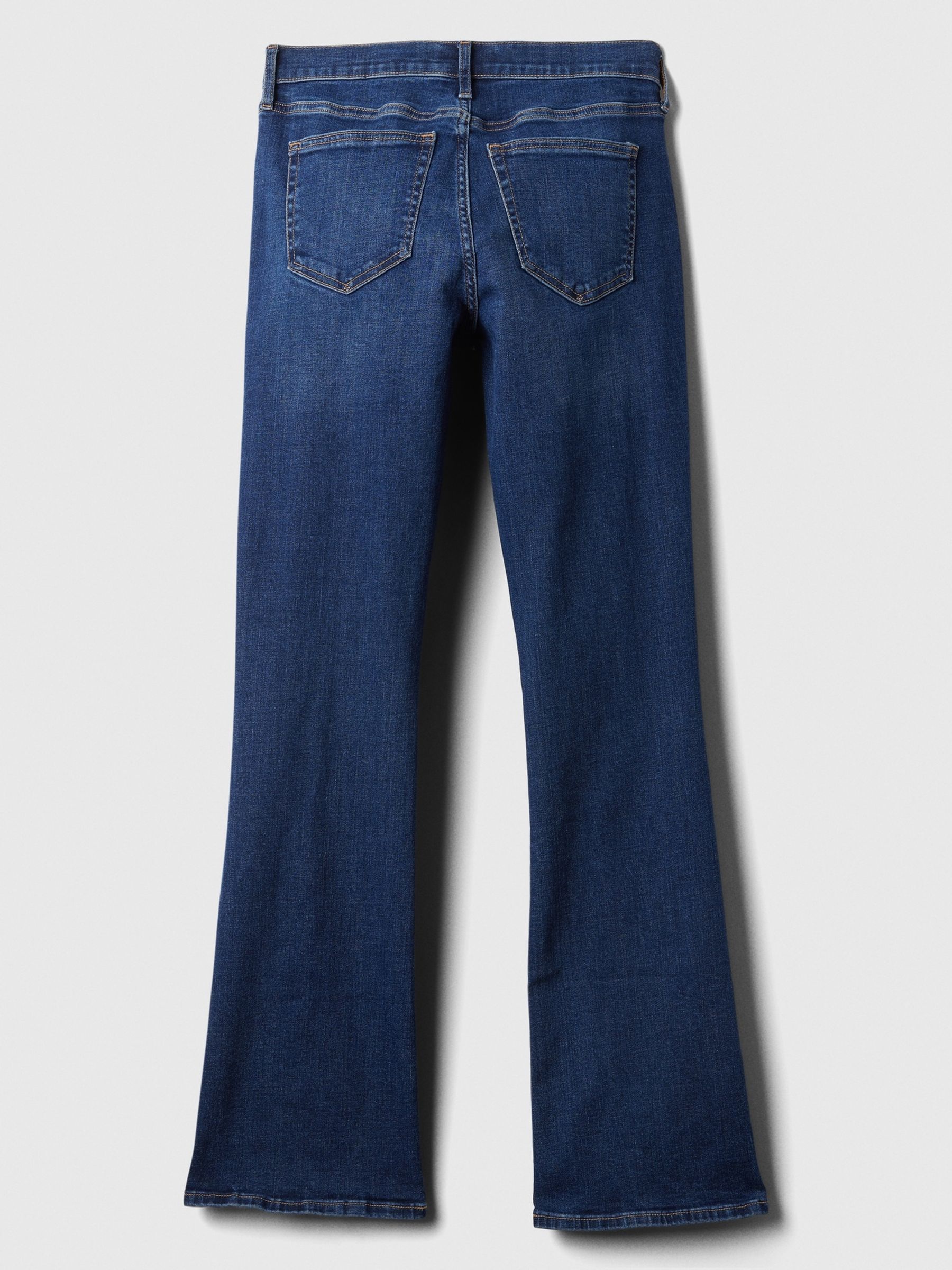 Mid Indigo Blue Mid Rise Stretch Bootcut Jeans - Image 8 of 8