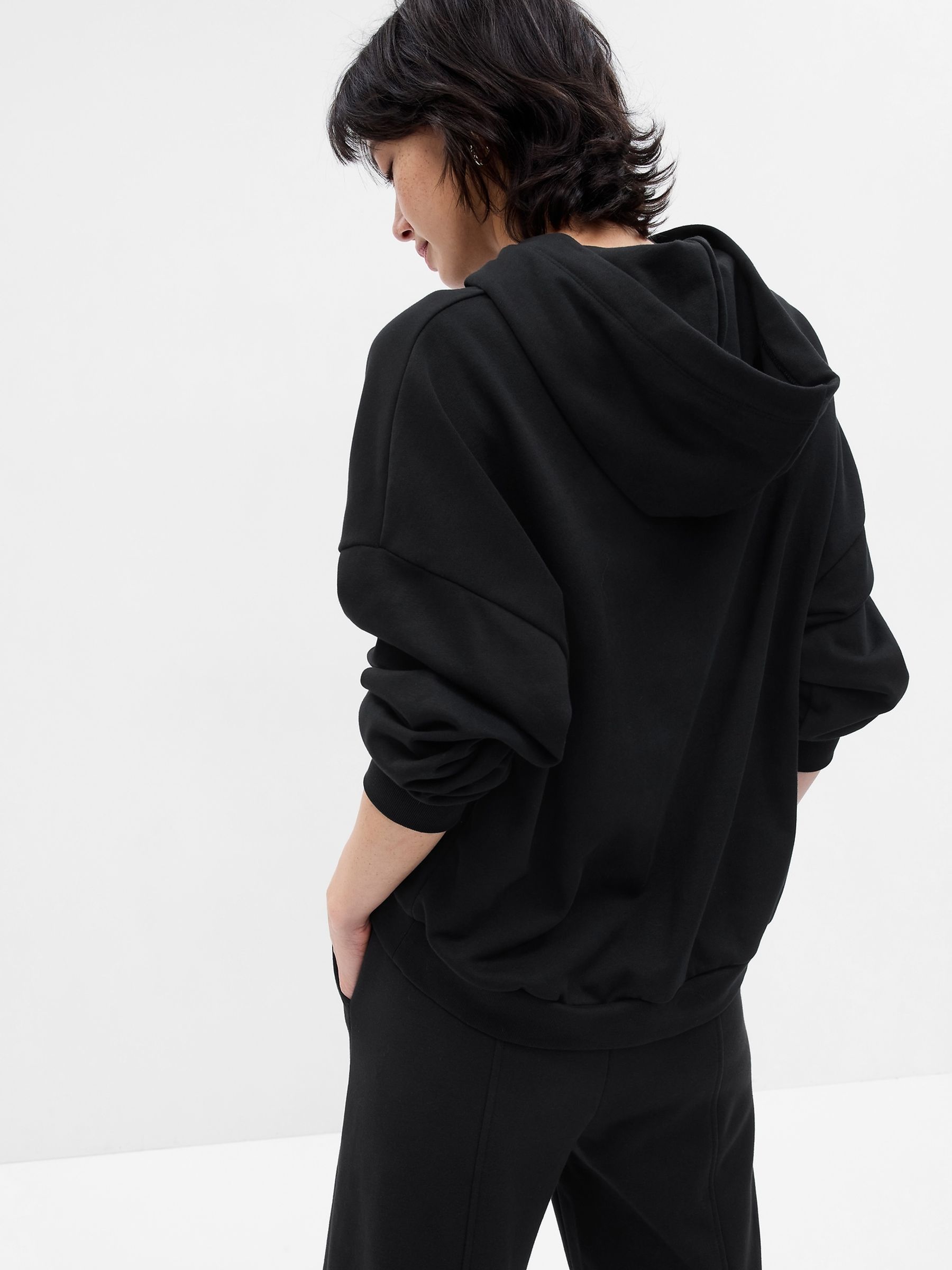Black Vintage Soft Arch Logo Long Sleeve Hoodie - Image 2 of 2