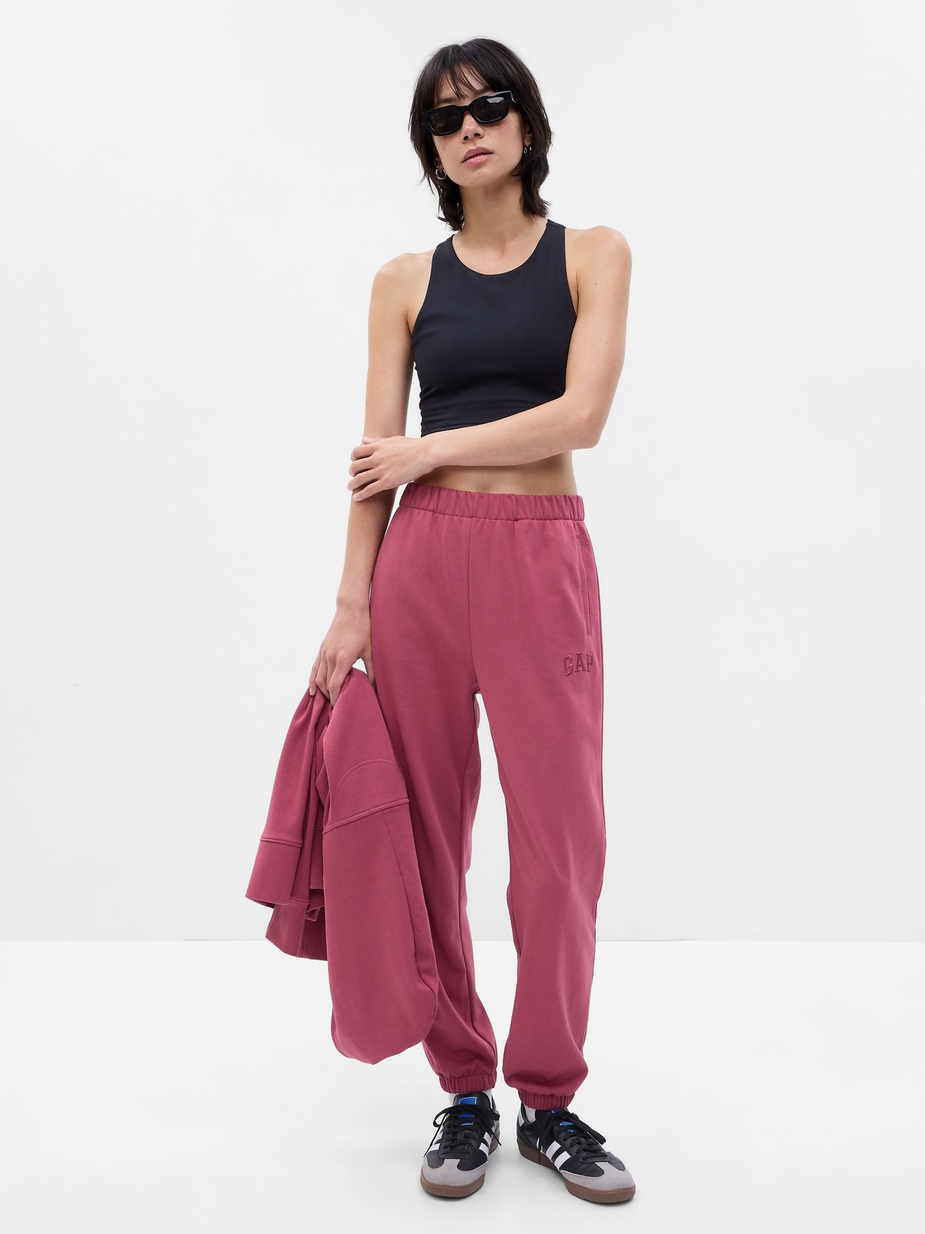 Berry Red Vintage Soft Logo Joggers - Image 1 of 2