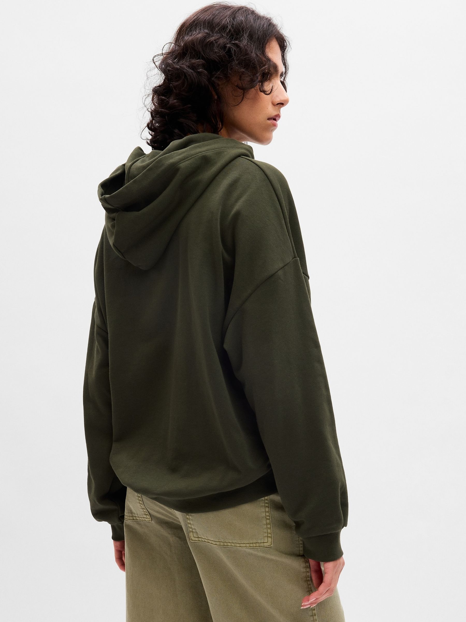 Green Vintage Soft Arch Logo Long Sleeve Hoodie - Image 2 of 5