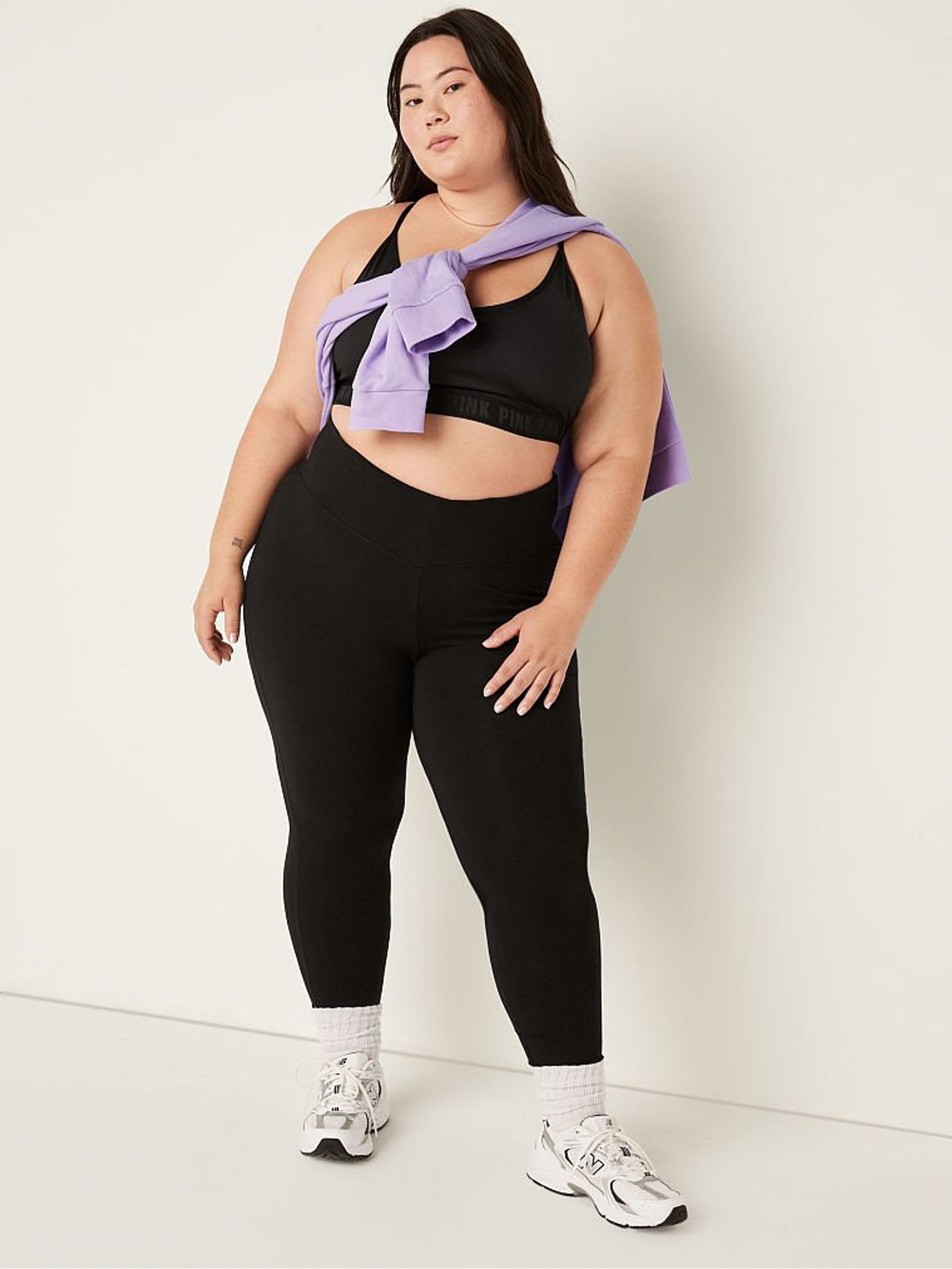 Pure Black High Waist Full Length Legging - Image 1 of 3