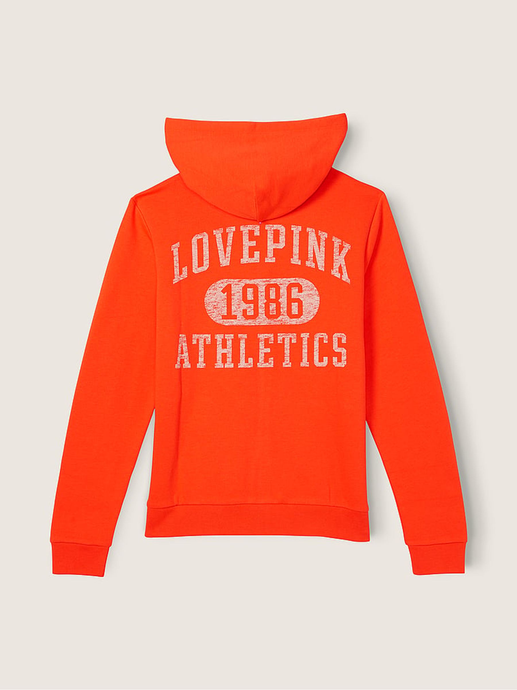 Bright Tomato Red Zip Up Lounge Hoodie - Image 5 of 5