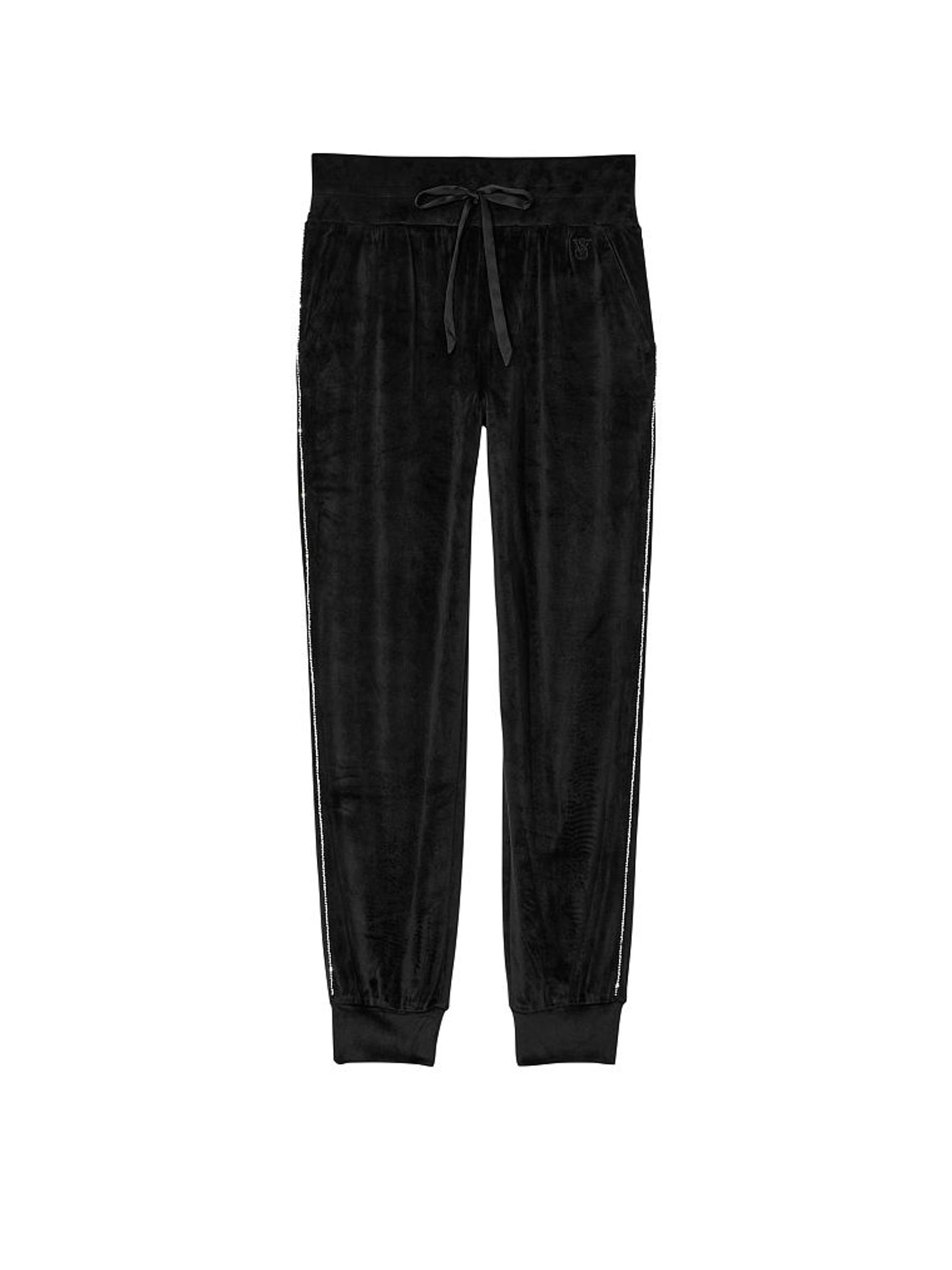 Black Velour Lounge Jogger - Image 2 of 2