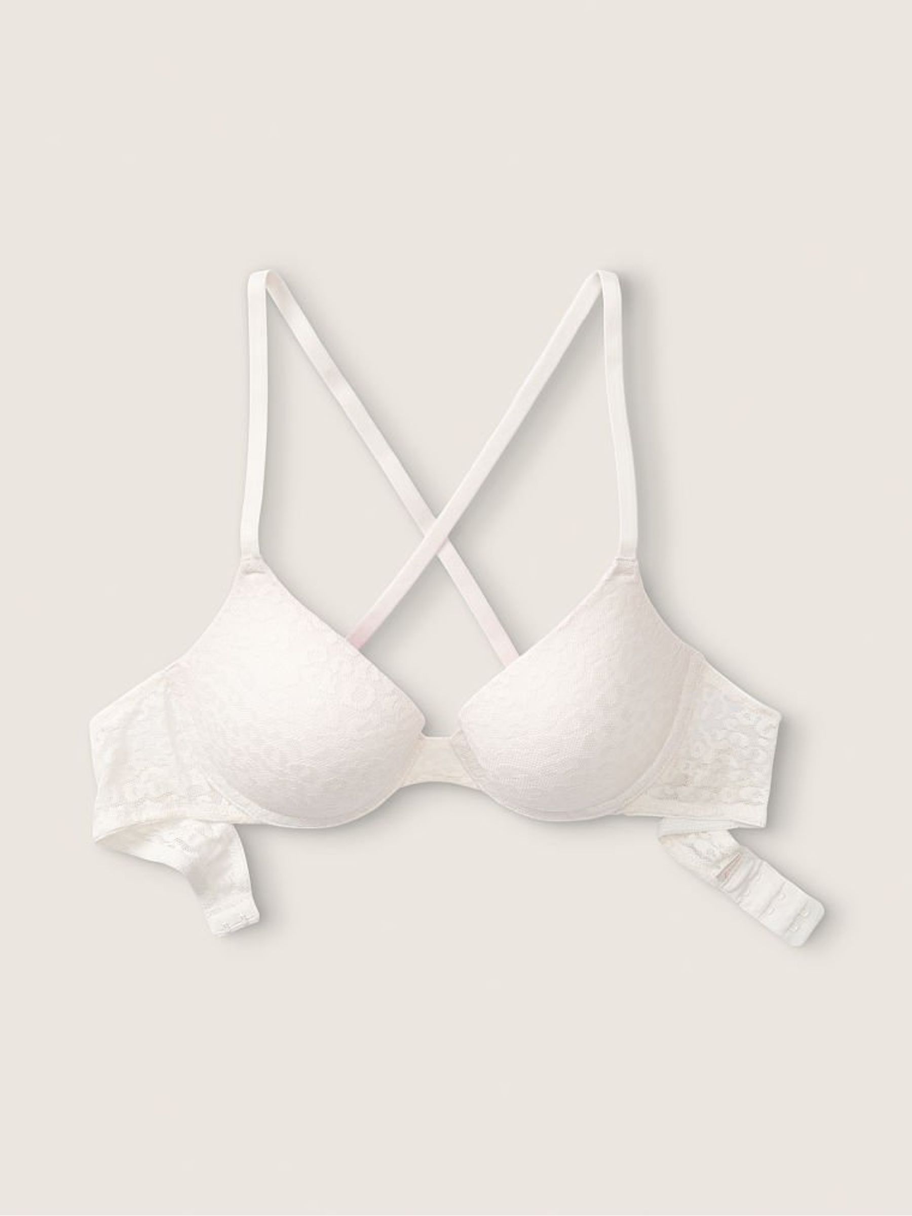 Coconut White Lace Push Up T-Shirt Bra - Image 5 of 5