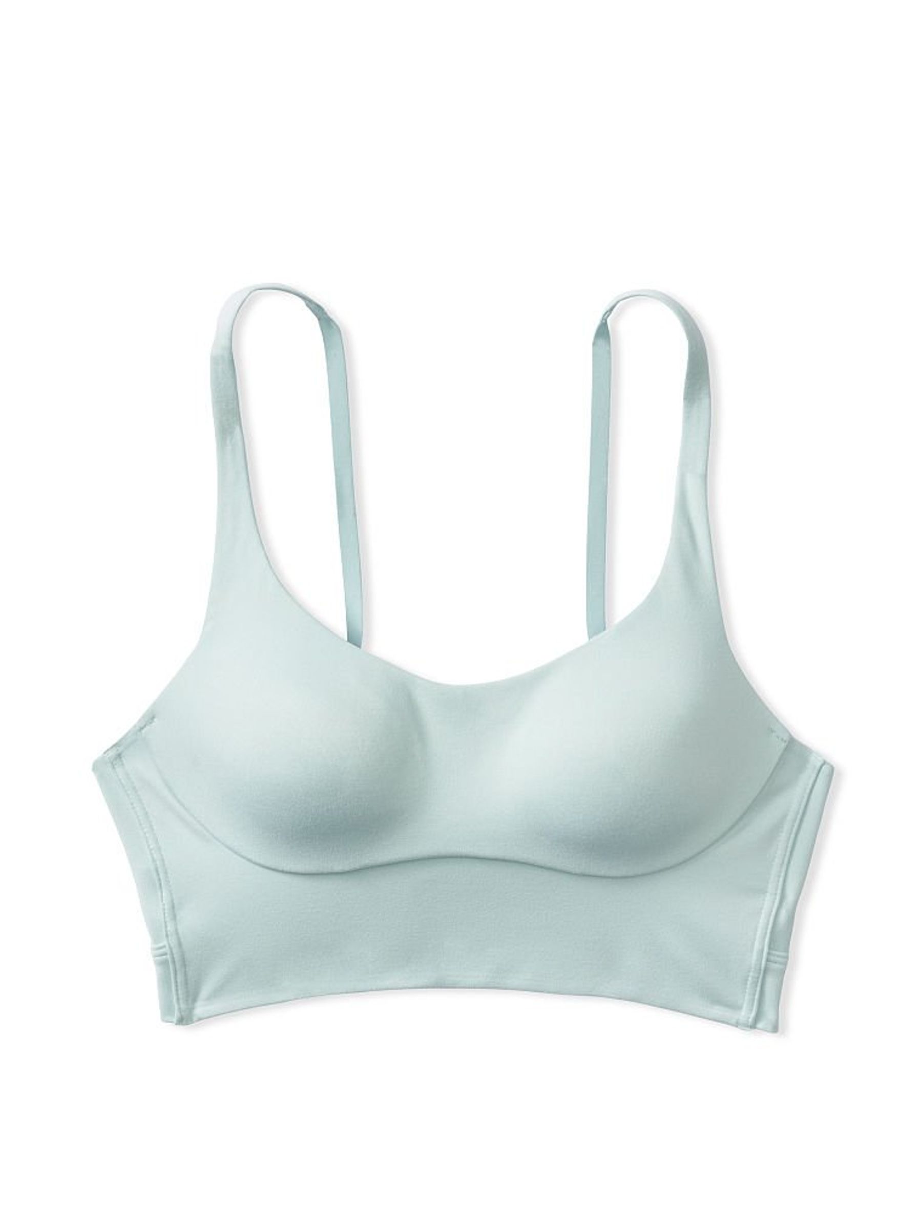 Harbor Grey Green Smooth Strappy Back Non Wired Medium Impact Sports Bra - Image 3 of 4