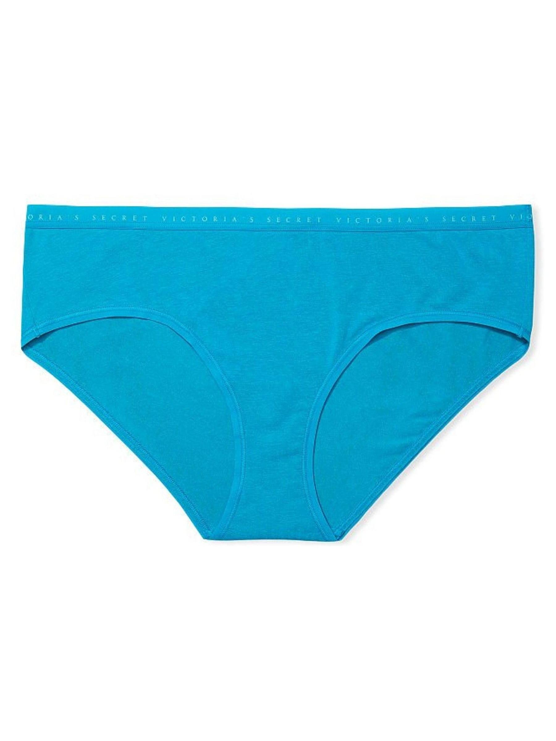 Teal Blue Stretch Cotton Hiphugger Knickers - Image 3 of 3