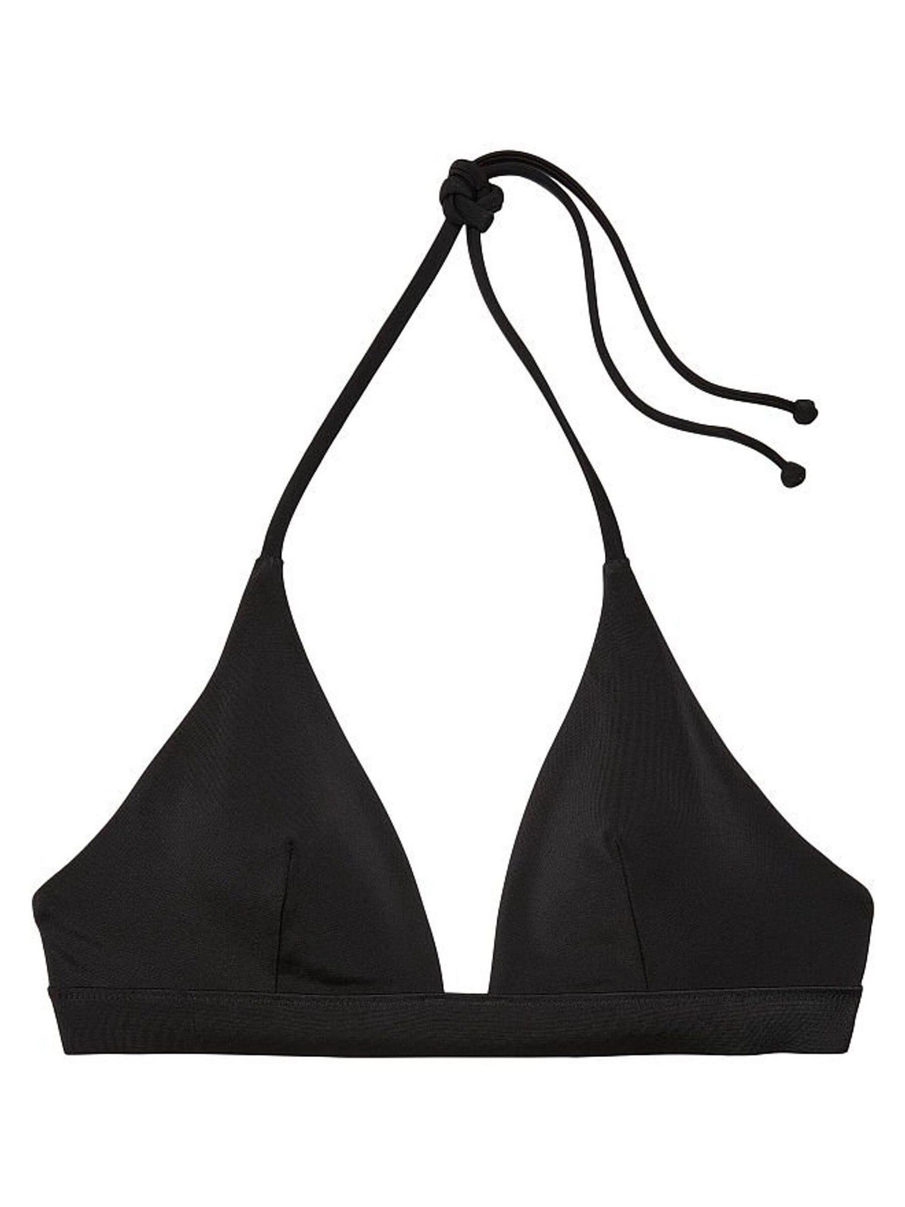 Black Halterneck Triangle Bikini Top - Image 1 of 1