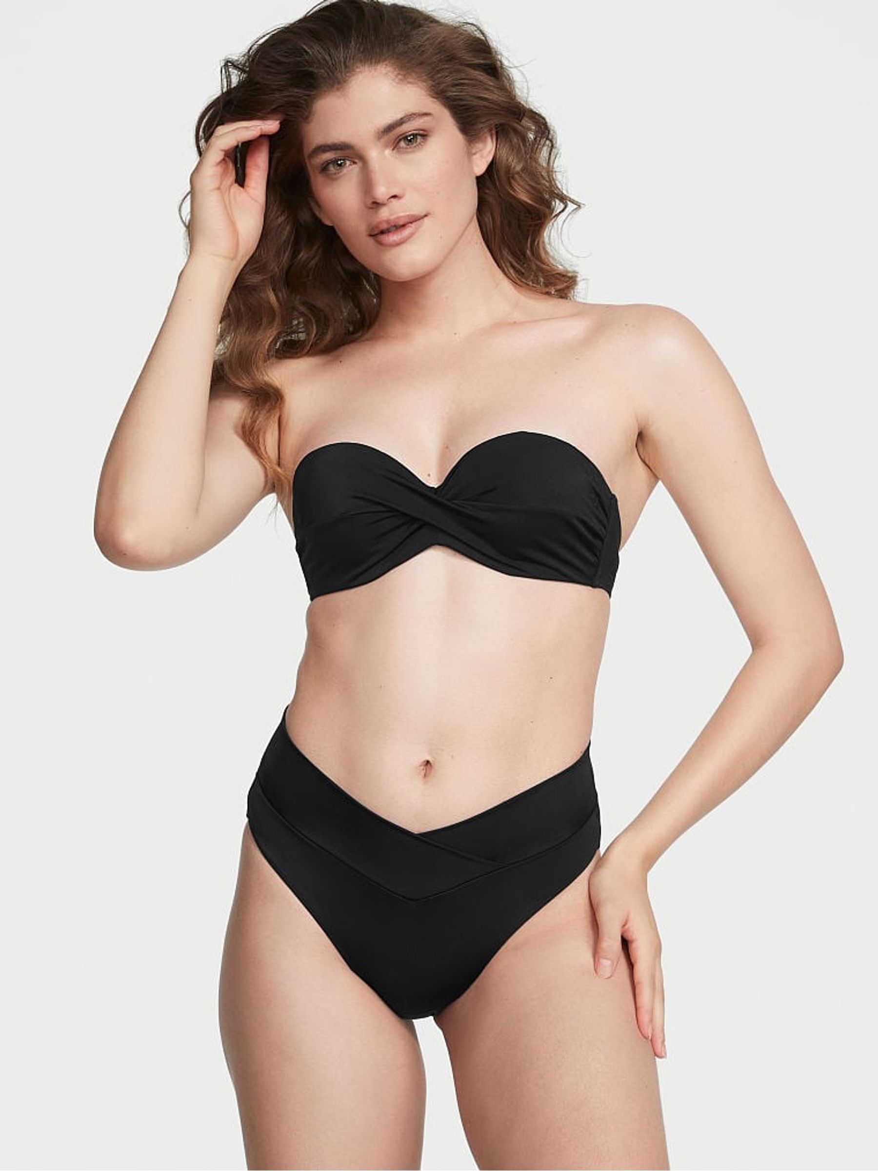 Black Strapless Swim Bikini Top - Image 3 of 4
