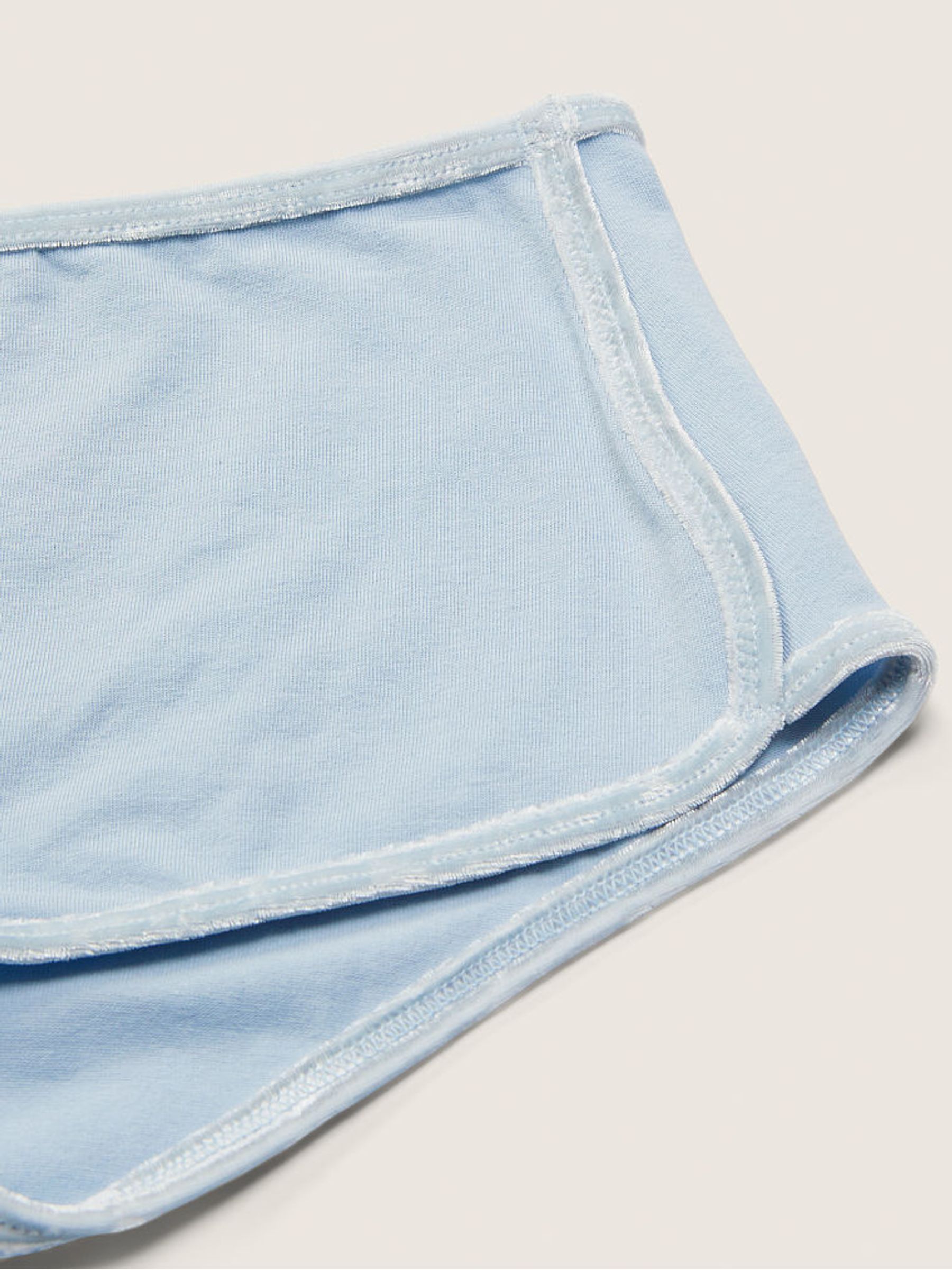 Fog Blue Cotton Short Knicker - Image 2 of 2 Fog Blue Cotton Short Knicker - Image 2 of 2