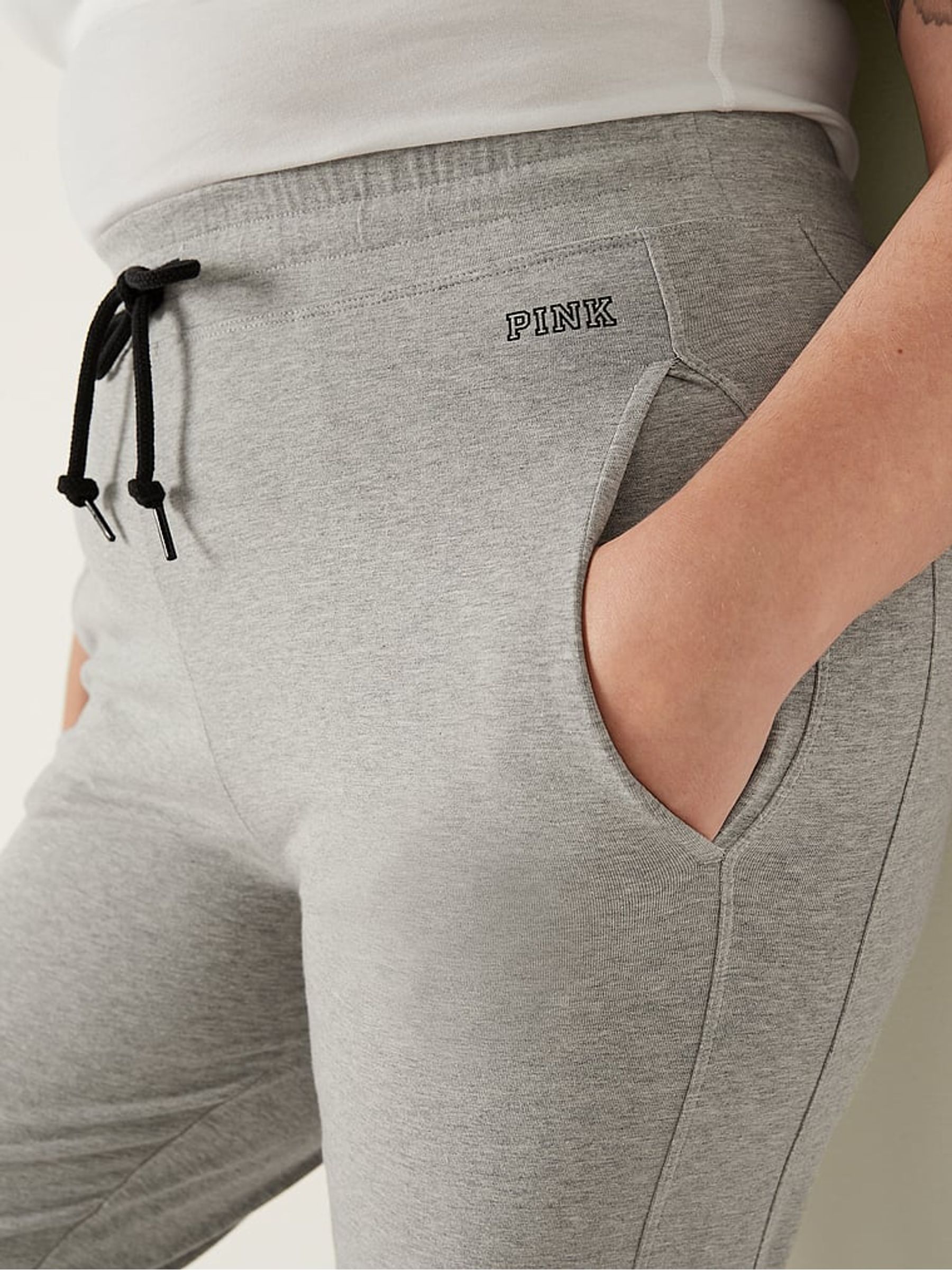 Heather Charcoal Grey Fleece Full Length Jogger - Image 3 of 3