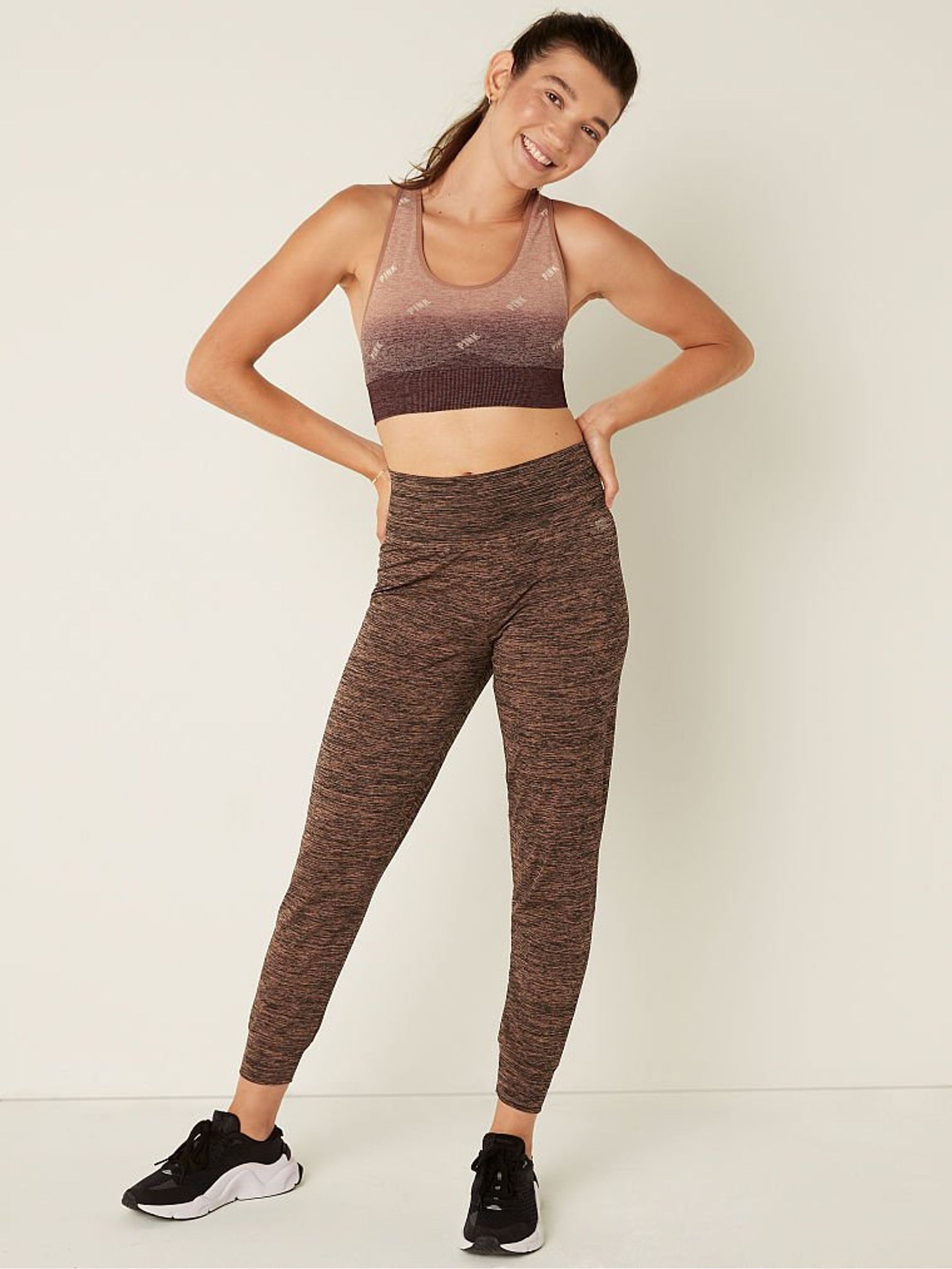 Stucco Beige Seamless High Waist Relaxed Jogger - Image 1 of 4