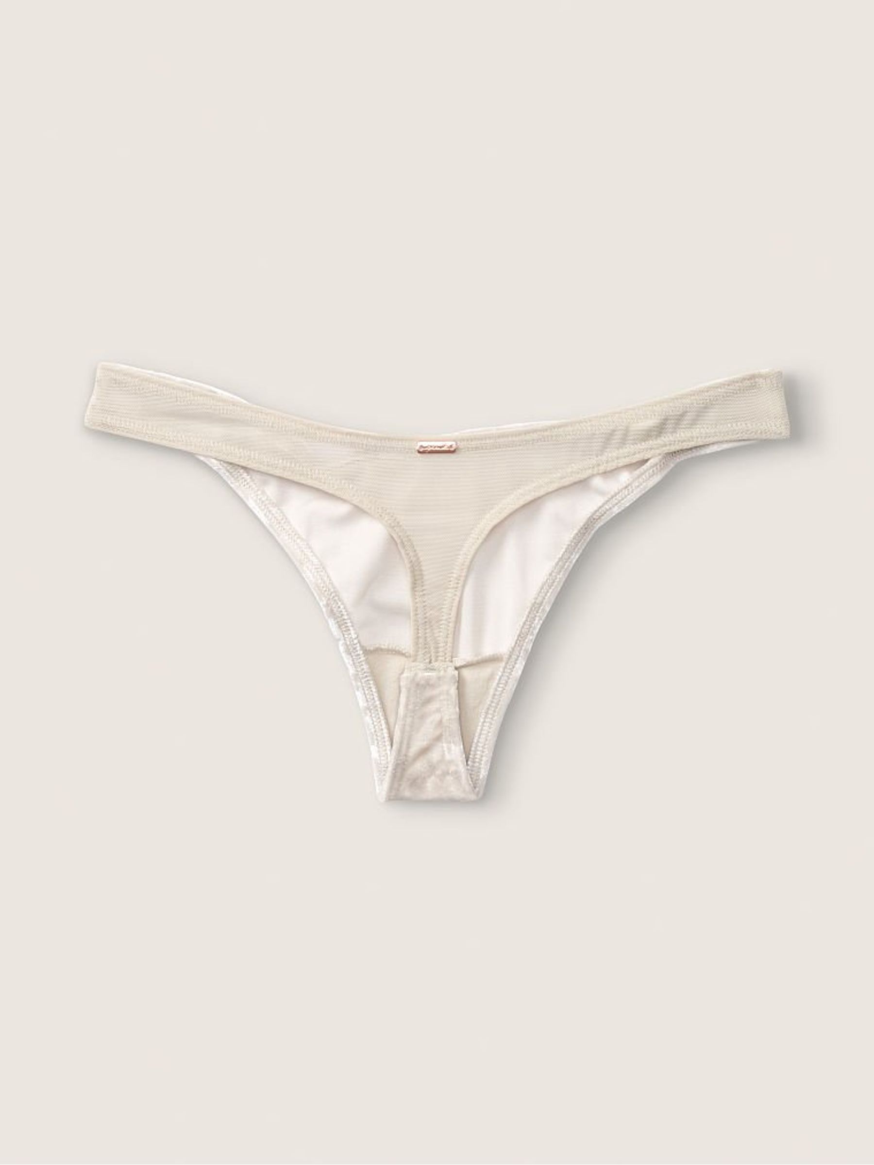 Vanilla Bean Velvet Thong - Image 2 of 2 Vanilla Bean Velvet Thong - Image 2 of 2