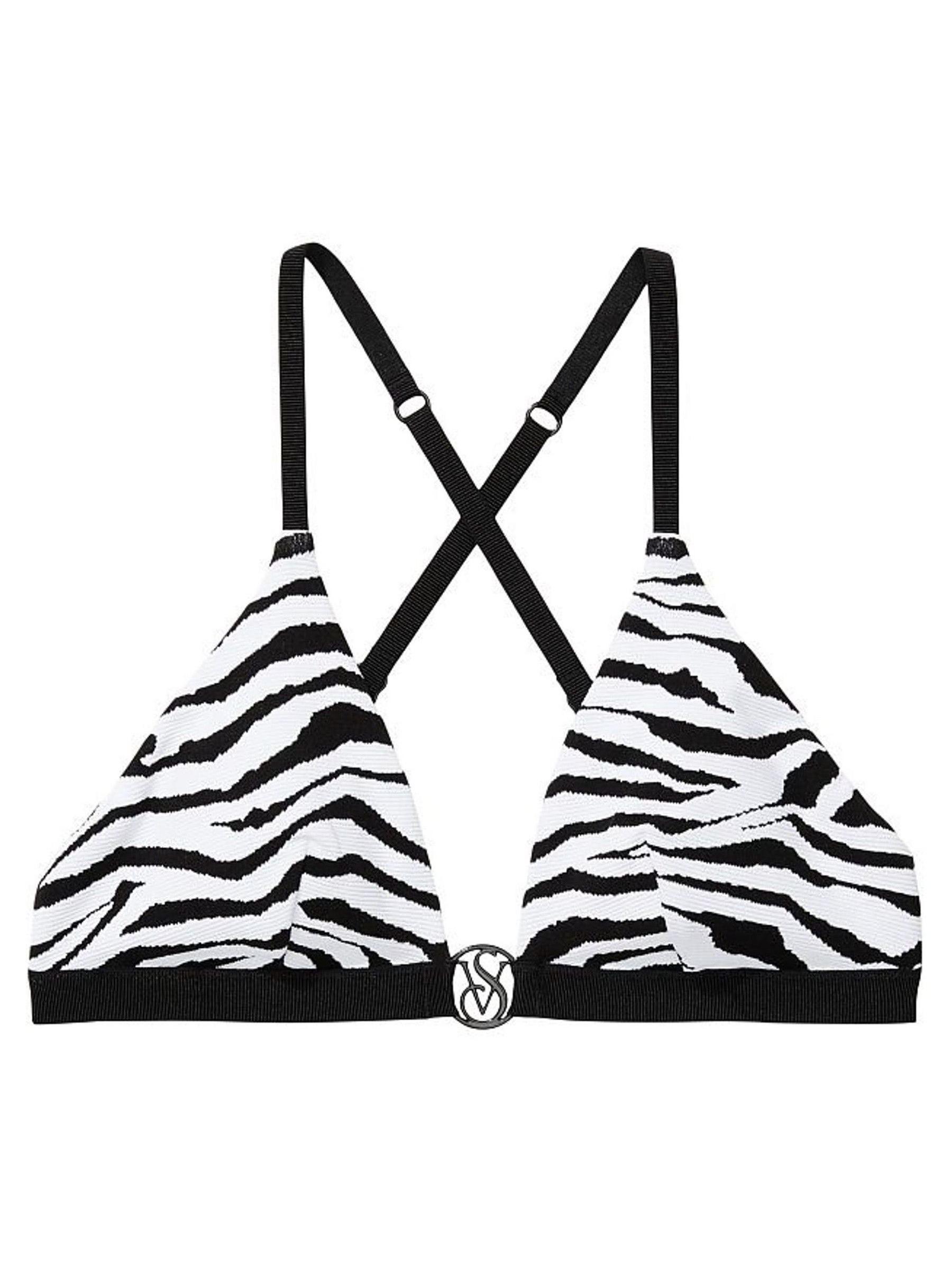 Zebra Wild Wanderer Elongated Triangle Swim Top - Image 3 of 4