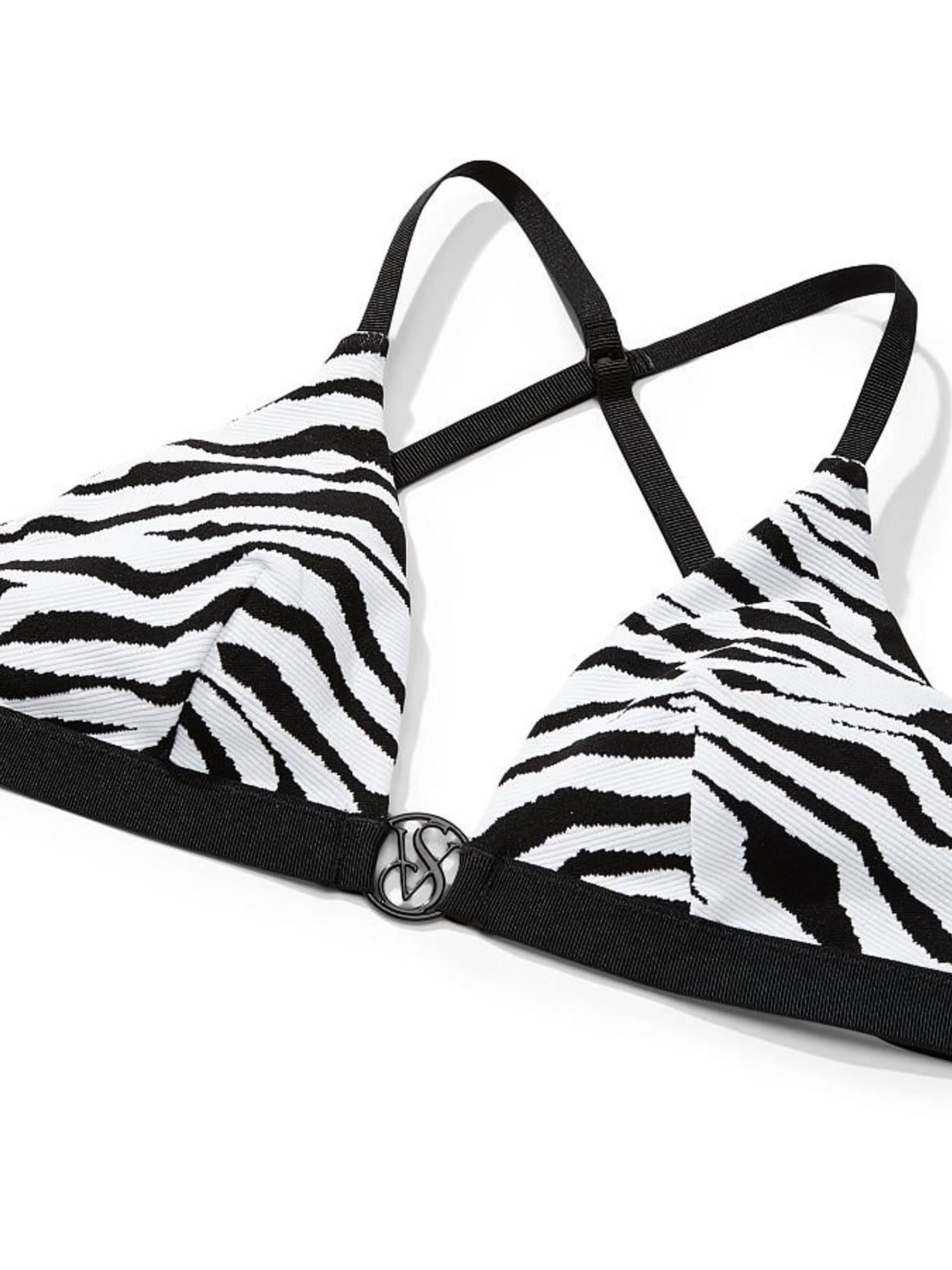 Zebra Wild Wanderer Elongated Triangle Swim Top - Image 4 of 4