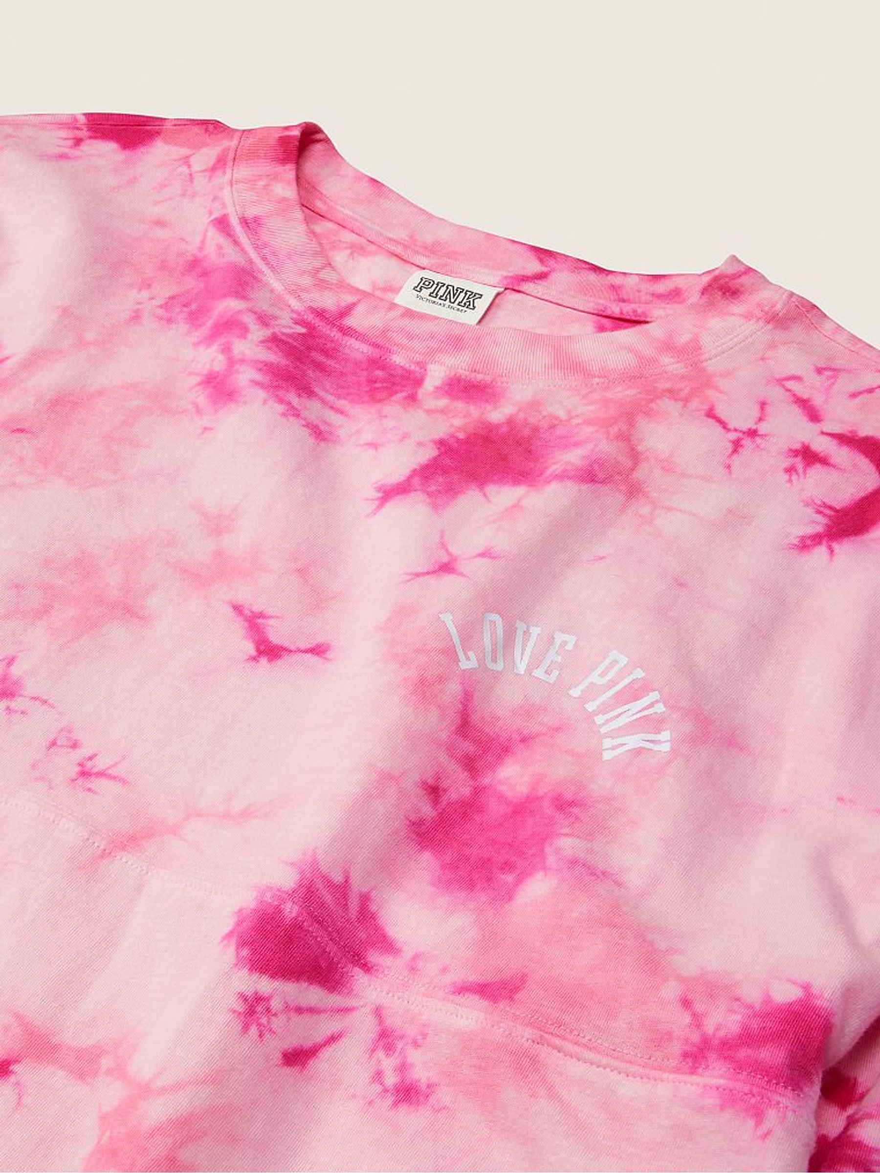 Pink Varsity Long Sleeve Crew Dress - Image 5 of 5 Pink Varsity Long Sleeve Crew Dress - Image 5 of 5