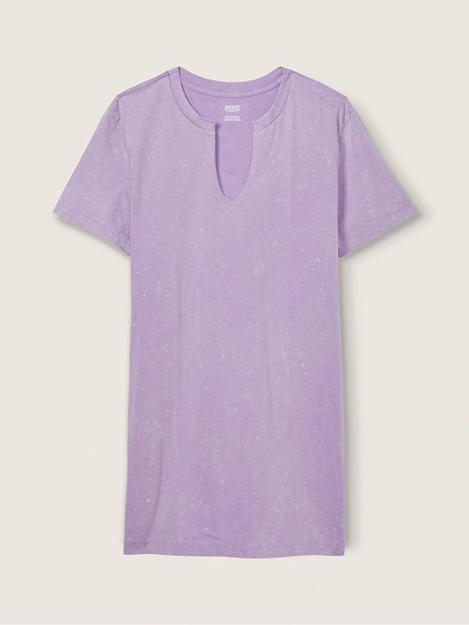 Chalk Violet Purple Campus Notch Neck T-Shirt Dress - Image 1 of 2 Chalk Violet Purple Campus Notch Neck T-Shirt Dress - Image 1 of 2