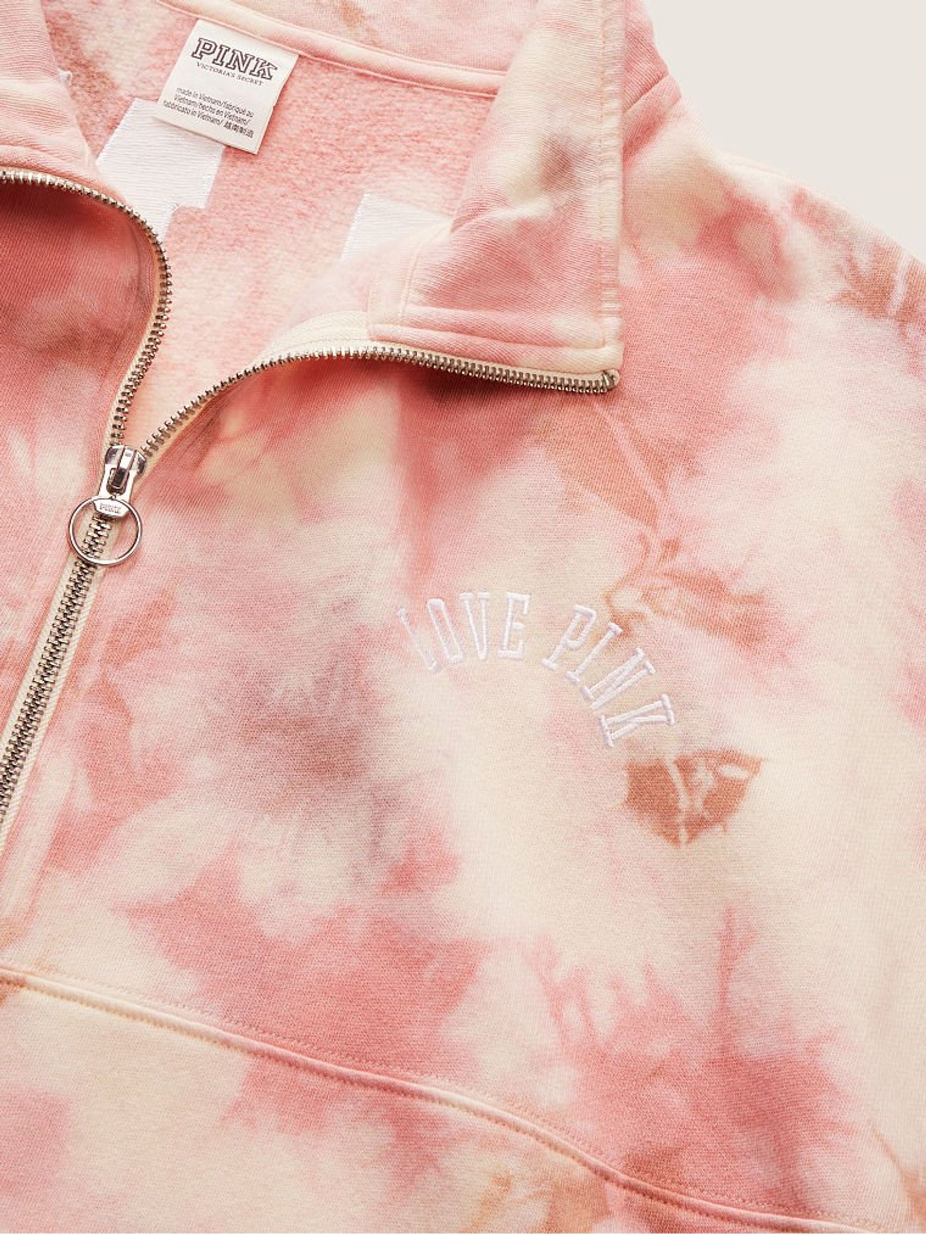 Light Ivory Pink Varsity Full Zip - Image 3 of 3