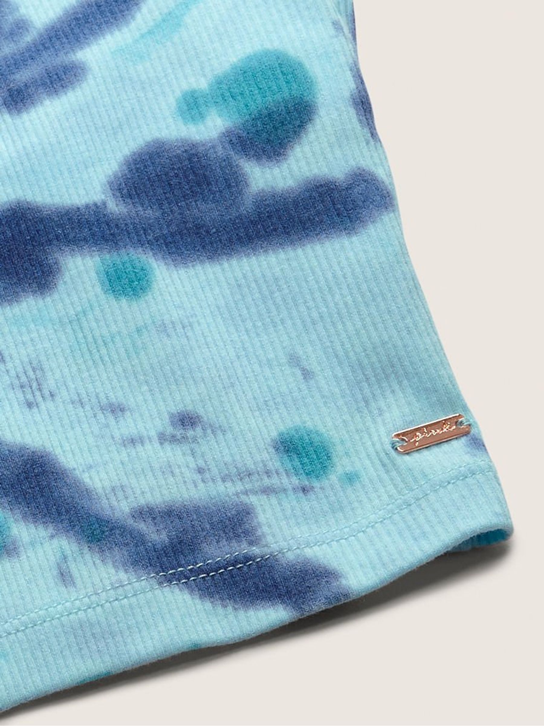 Blue Breeze Tie Dye Shrunken Rib Shelf Tank - Image 4 of 4