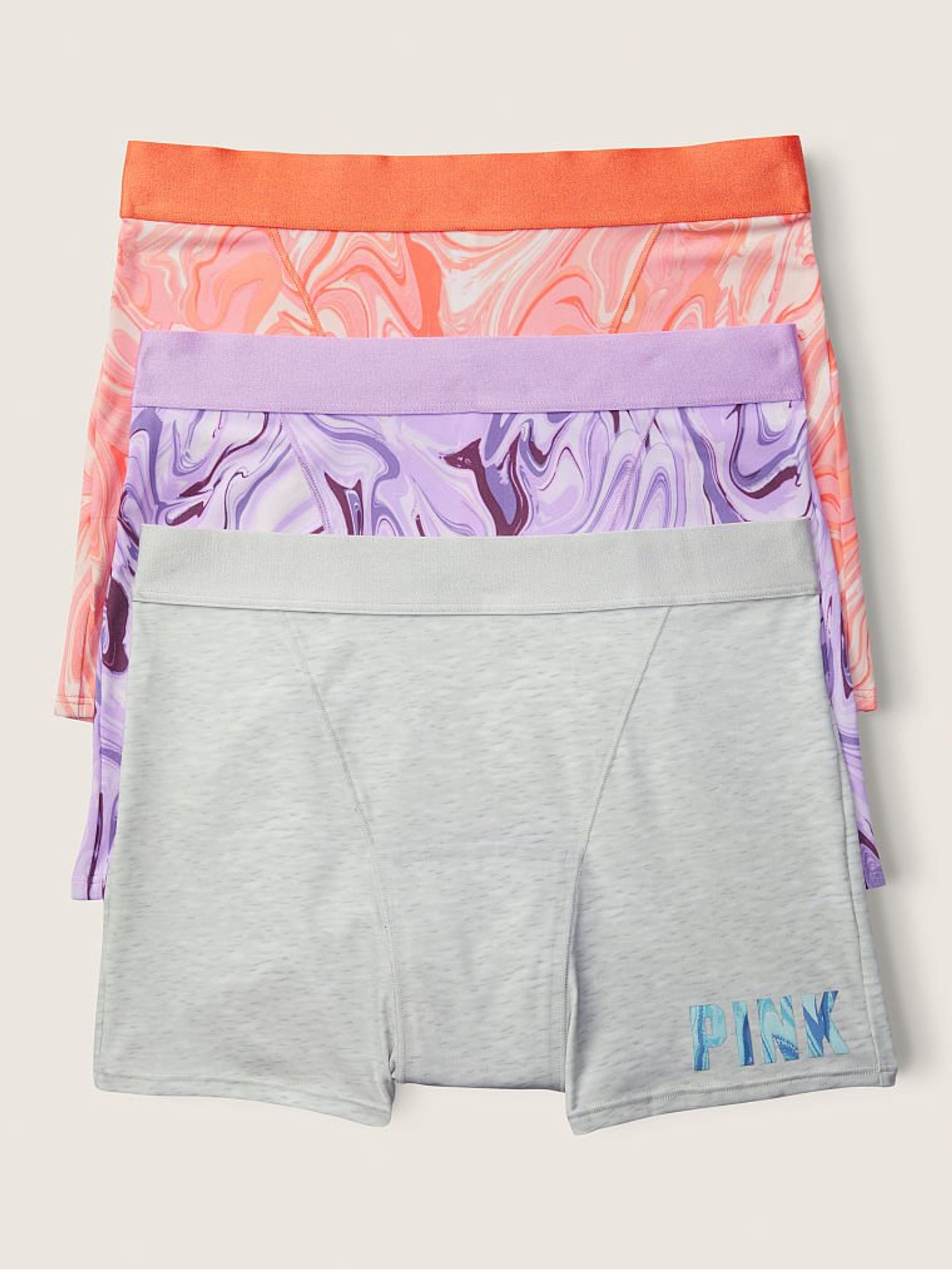 Grey/Orange/Purple Marble Short Period Pant Knickers Multipack - Image 1 of 1