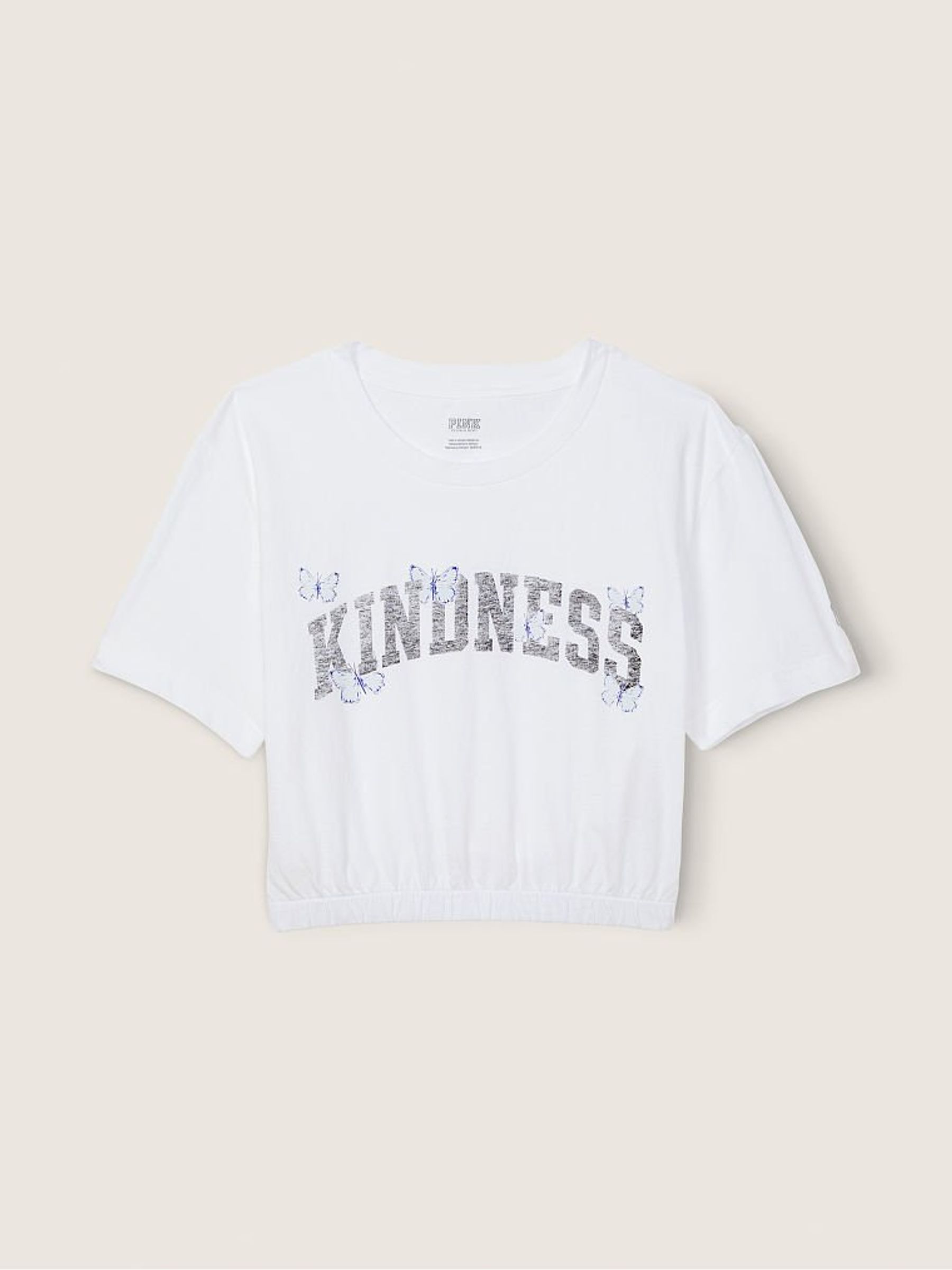 Optic White W Graphic Campus Cinched Hem Tee - Image 1 of 2 Optic White W Graphic Campus Cinched Hem Tee - Image 1 of 2